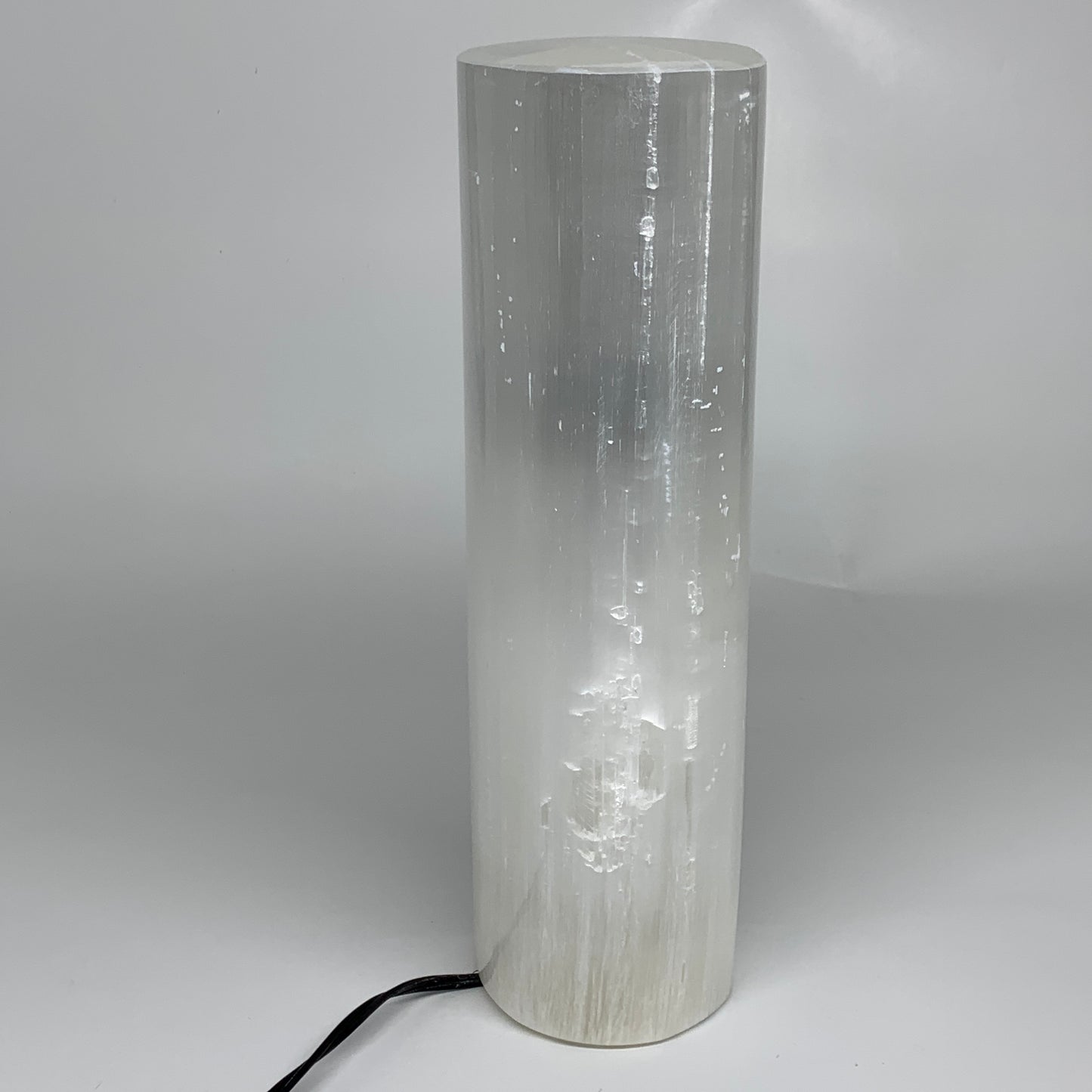 8.1 lbs, 11.5"x3.5" Cylinder Selenite (Satin Spar) Lamp Tower W/Chord, B35820