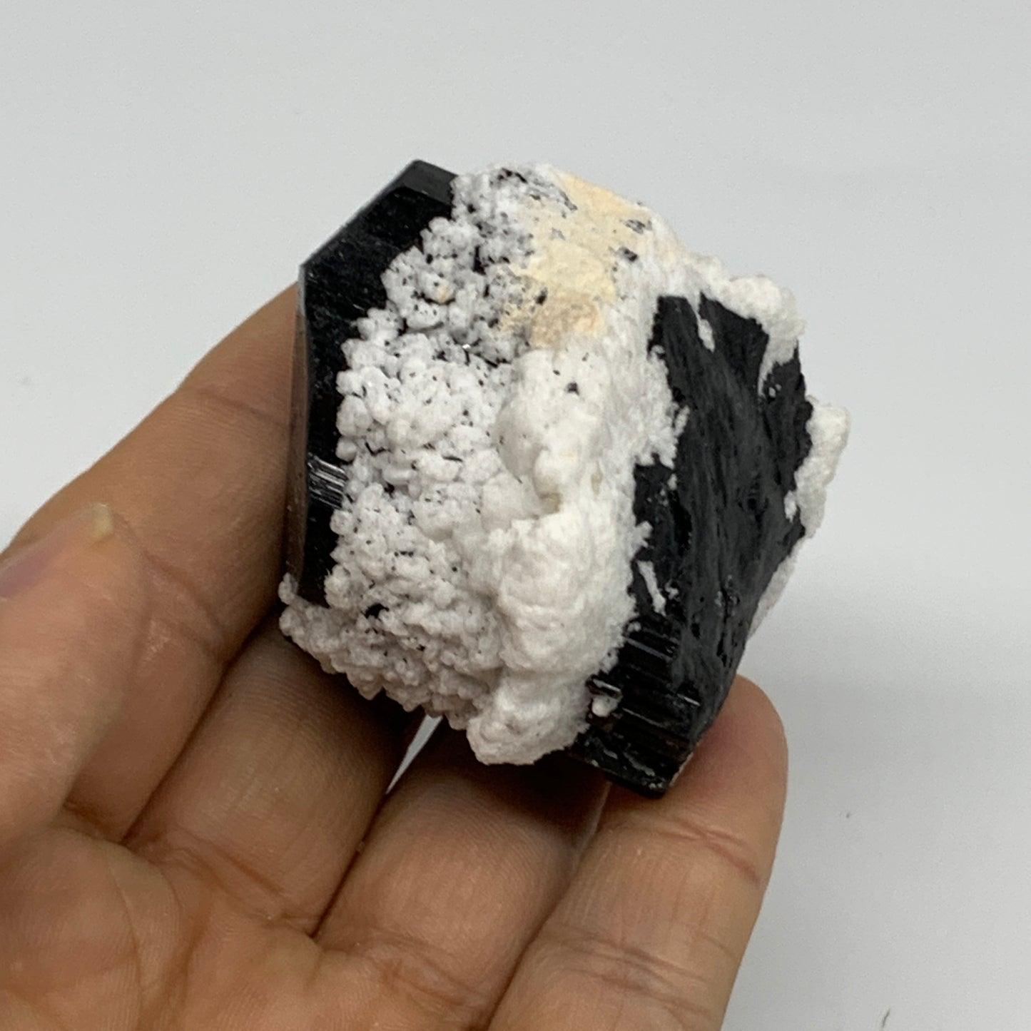 114.8g, 2"x1.8"x1.6", Black Tourmaline Phosphorus Mineral Specimen, B33731