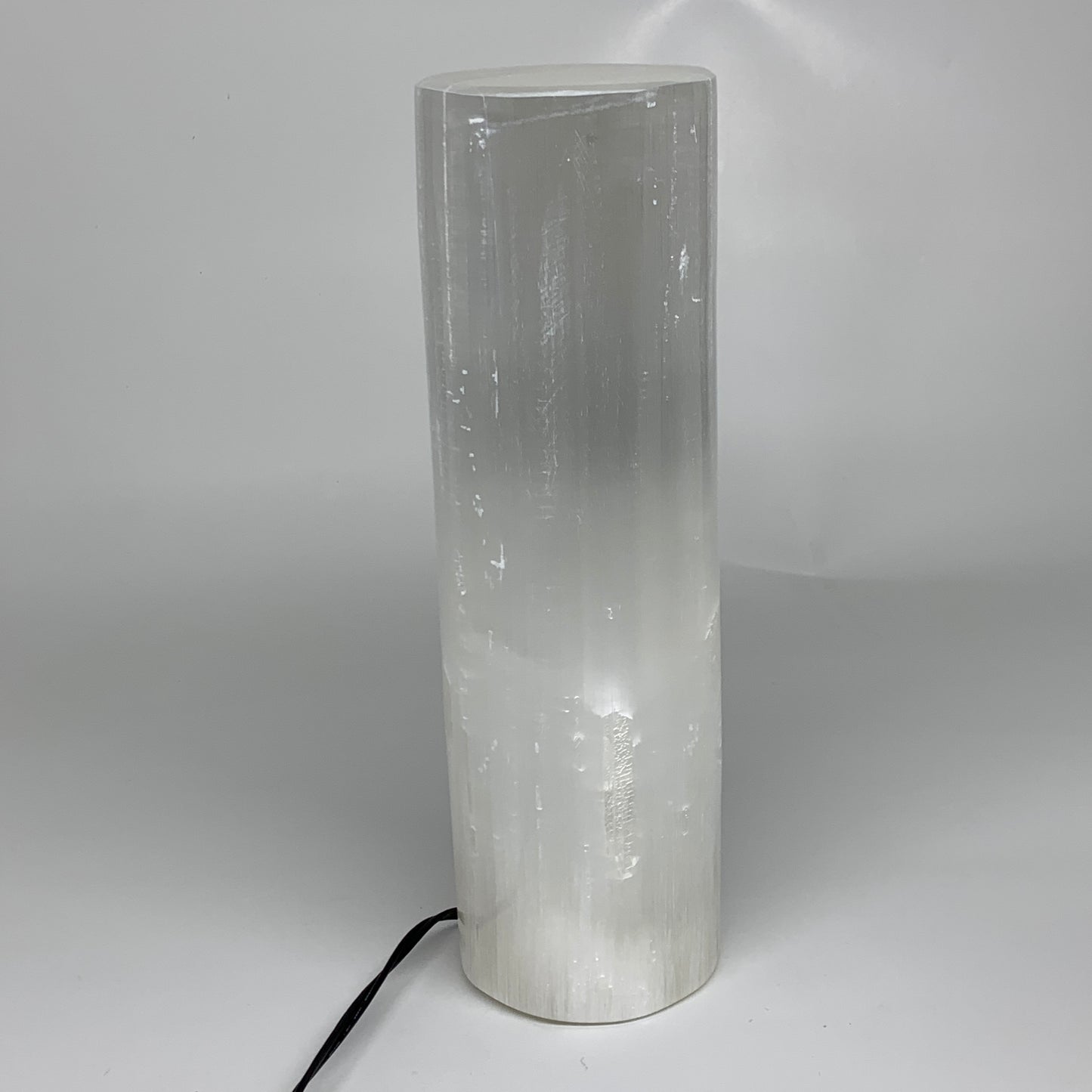 8.1 lbs, 11.5"x3.5" Cylinder Selenite (Satin Spar) Lamp Tower W/Chord, B35820