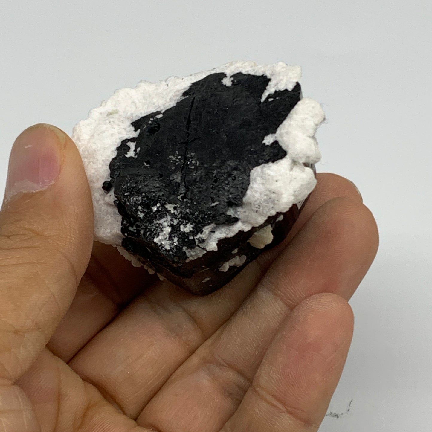 114.8g, 2"x1.8"x1.6", Black Tourmaline Phosphorus Mineral Specimen, B33731