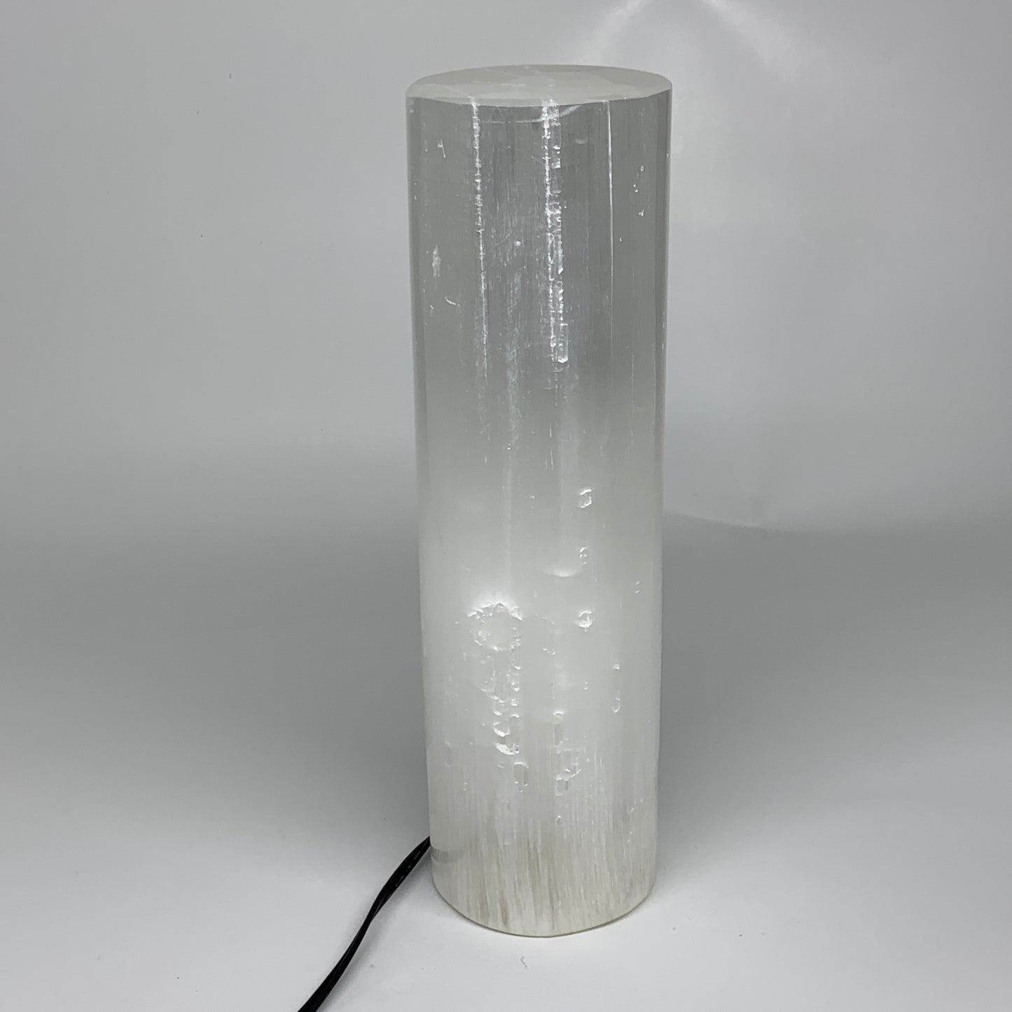 8.1 lbs, 11.5"x3.5" Cylinder Selenite (Satin Spar) Lamp Tower W/Chord, B35820