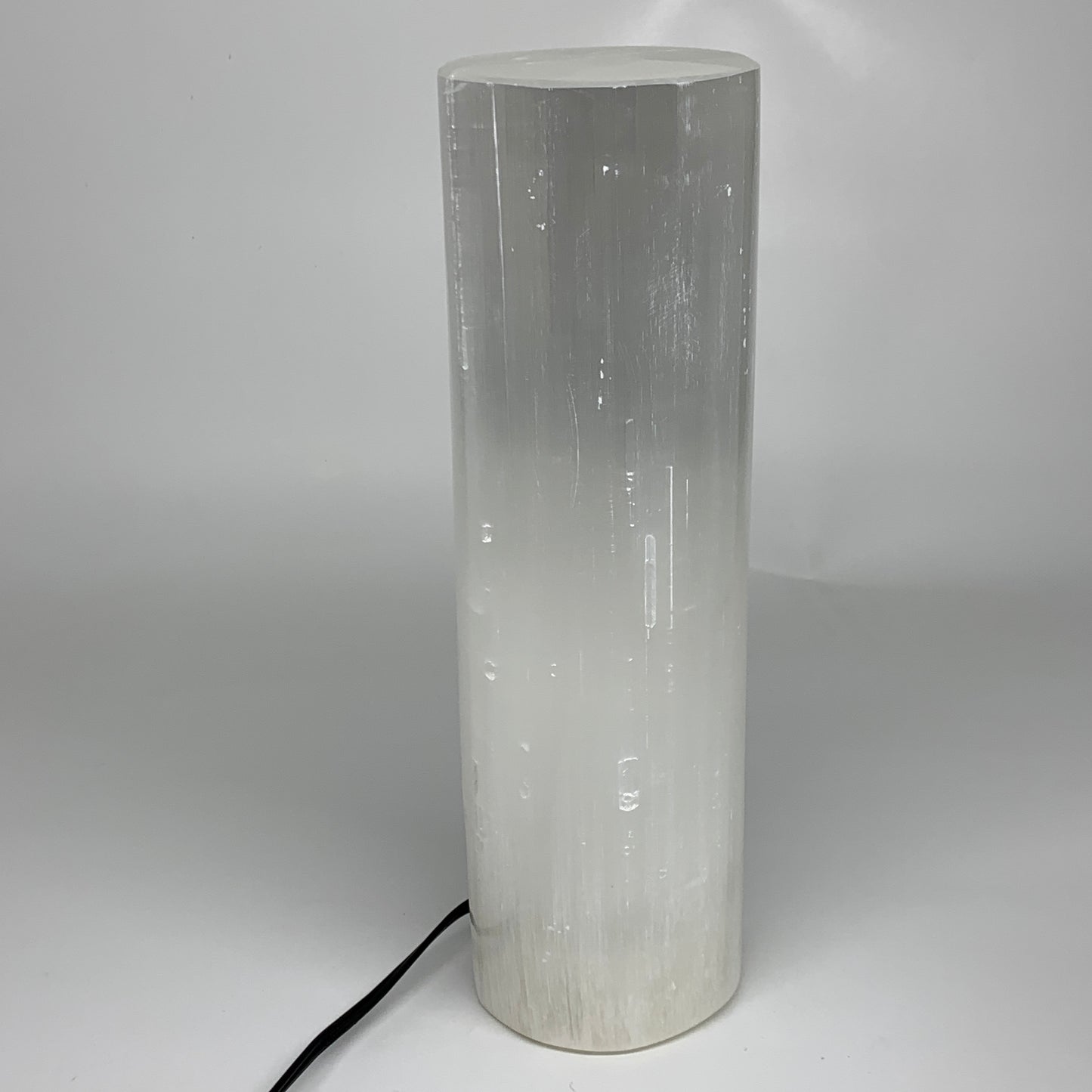8.1 lbs, 11.5"x3.5" Cylinder Selenite (Satin Spar) Lamp Tower W/Chord, B35820