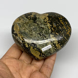 0.72 lbs, 3.1"x3.5"x1.4" Ocean Jasper Heart Polished Healing Crystal, B30896