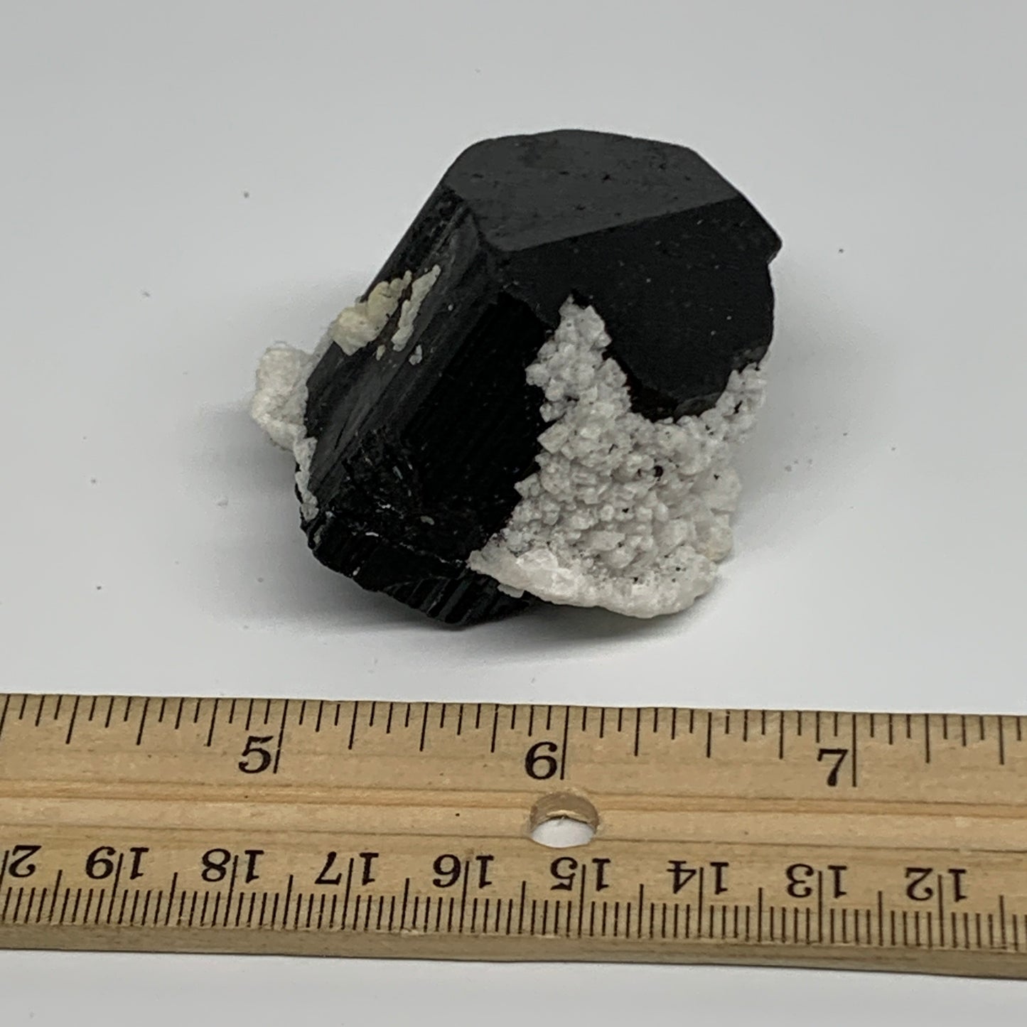 114.8g, 2"x1.8"x1.6", Black Tourmaline Phosphorus Mineral Specimen, B33731