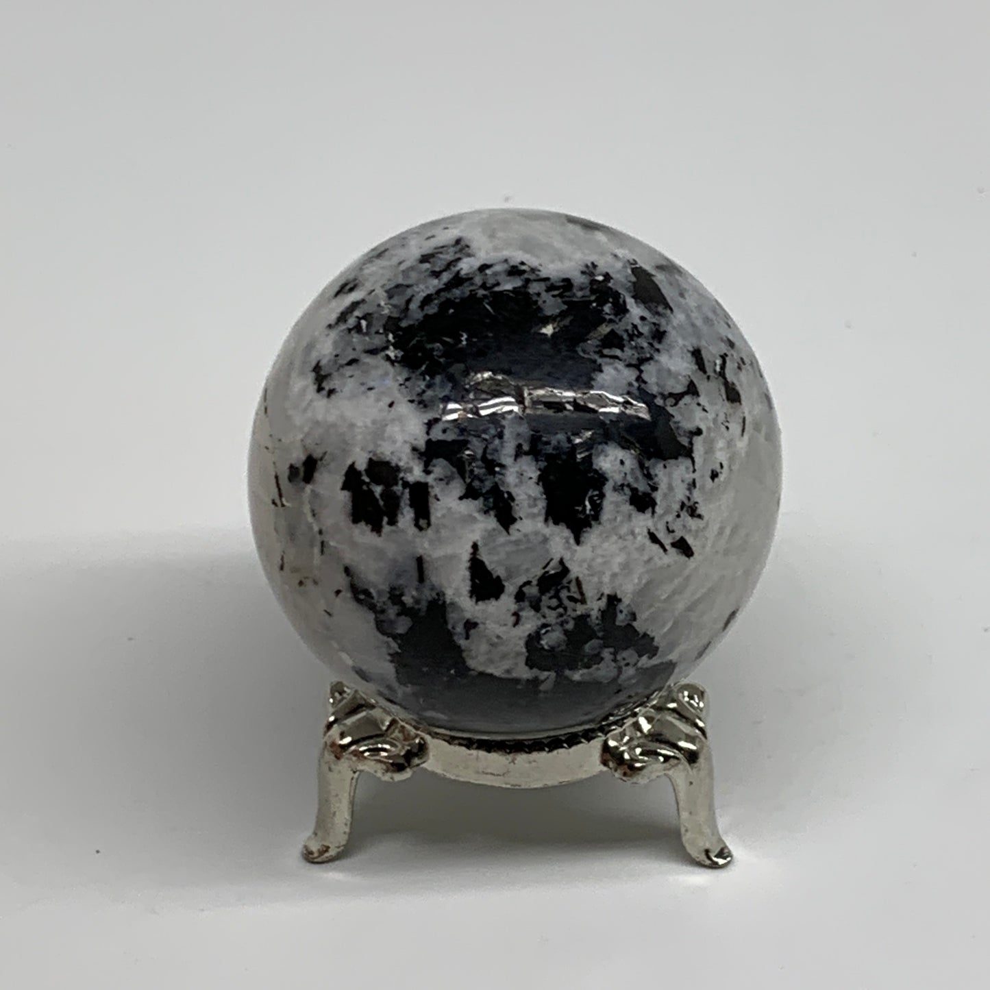 167.6g, 1.9"(49mm), Natural Rainbow Moonstone Sphere Ball Gemstone, B34368