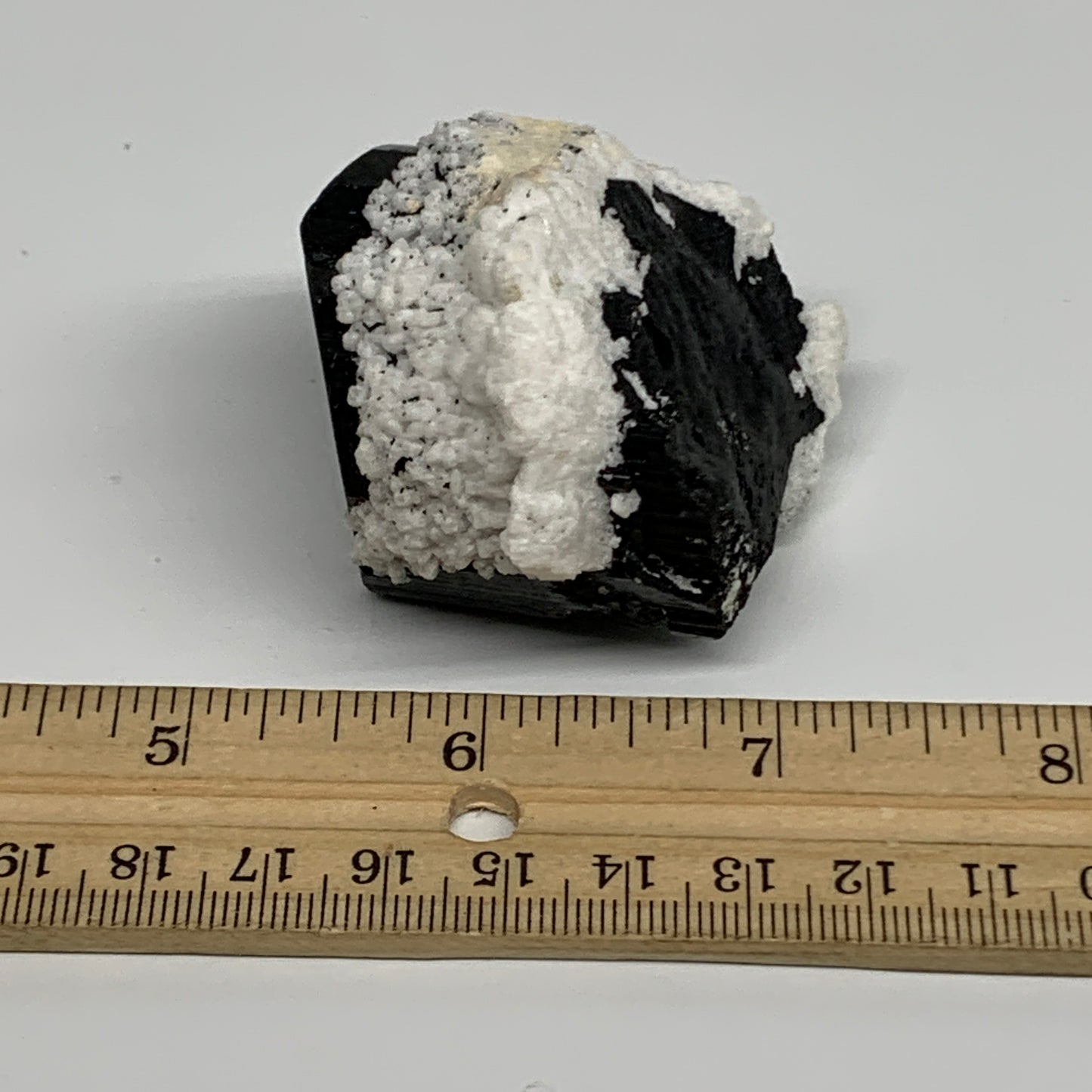 114.8g, 2"x1.8"x1.6", Black Tourmaline Phosphorus Mineral Specimen, B33731