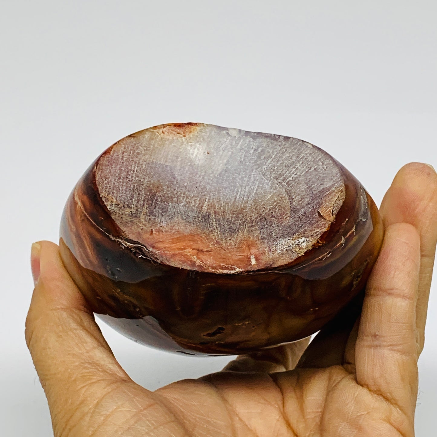 1.46 lbs, 4.5"x3.5"x1.6"Natural Red Carnelian Freeform Polished Gemstone, B37376