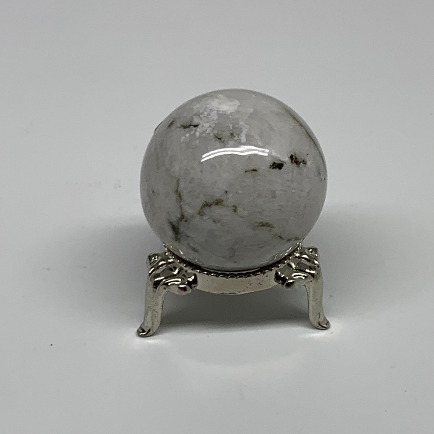 78.5g, 1.5"(38mm), Natural Rainbow Moonstone Sphere Ball Gemstone, B35155