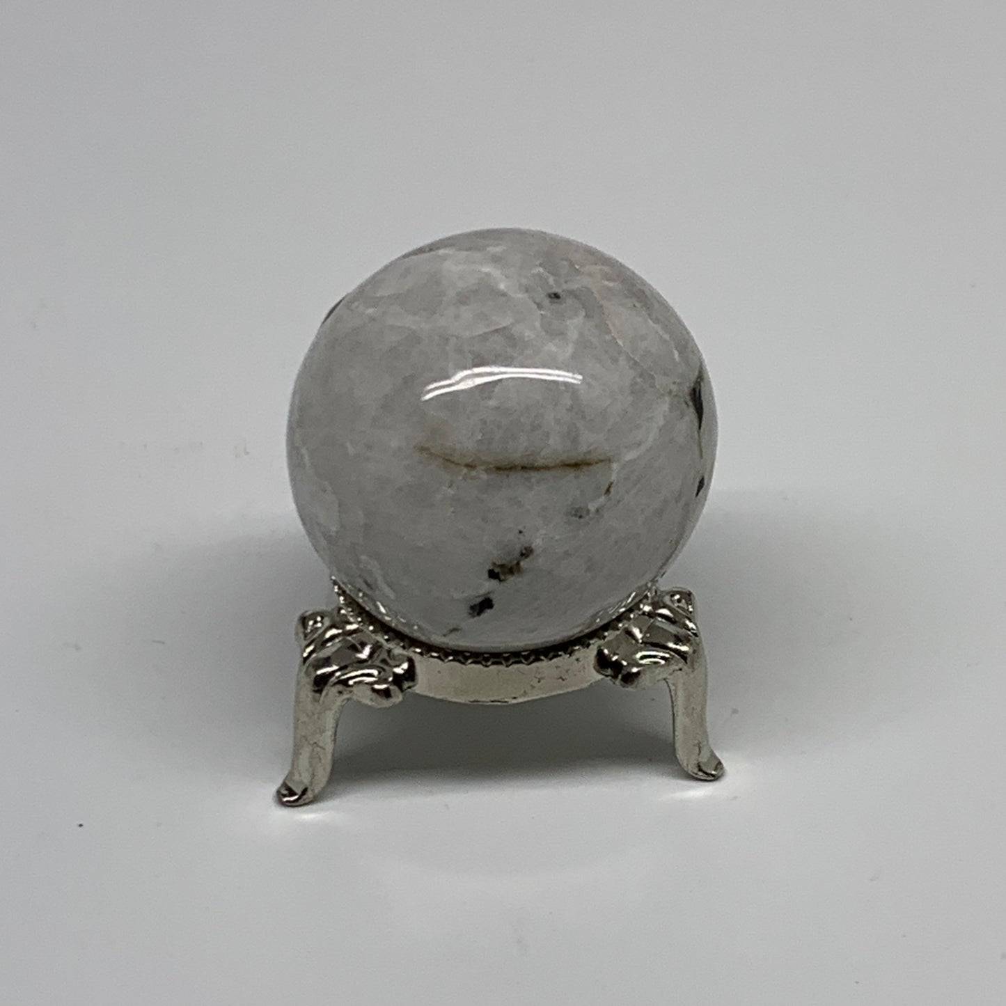 78.5g, 1.5"(38mm), Natural Rainbow Moonstone Sphere Ball Gemstone, B35155