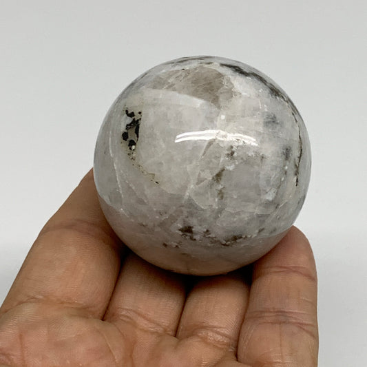 158.2g, 1.9"(48mm), Natural Rainbow Moonstone Sphere Ball Gemstone, B34369