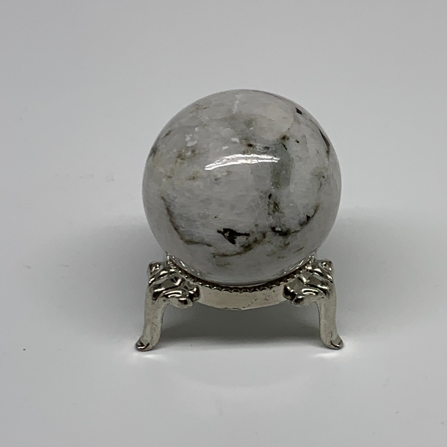 78.5g, 1.5"(38mm), Natural Rainbow Moonstone Sphere Ball Gemstone, B35155