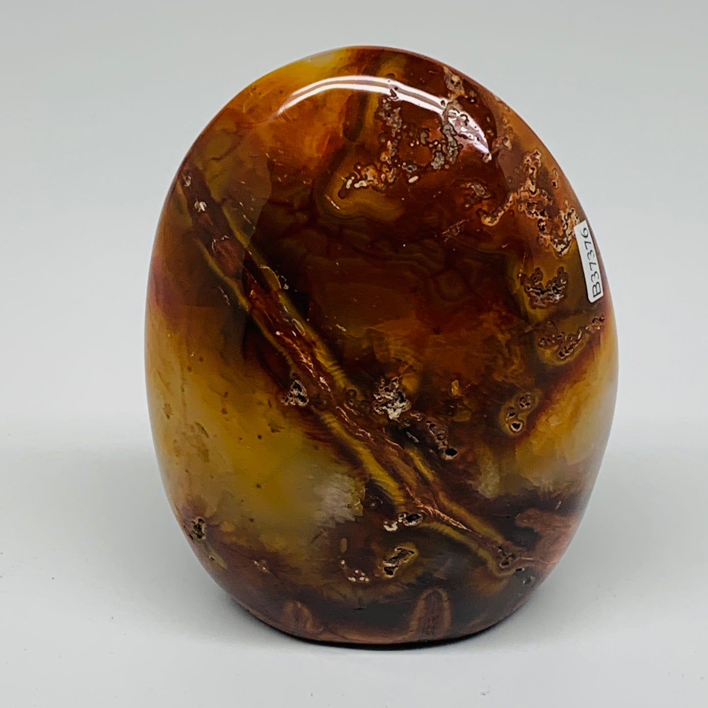 1.46 lbs, 4.5"x3.5"x1.6"Natural Red Carnelian Freeform Polished Gemstone, B37376