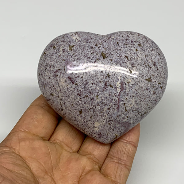 0.58 lbs, 2.7"x3"x1.6" Ocean Jasper Heart Polished Healing Crystal, B30895