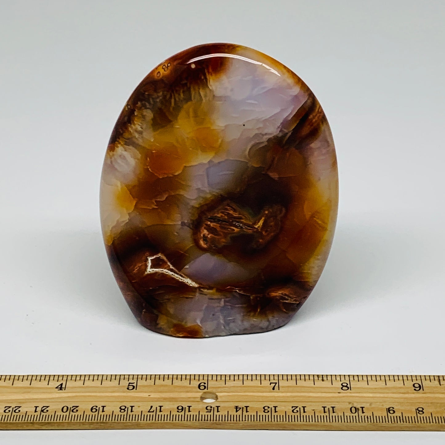 1.46 lbs, 4.5"x3.5"x1.6"Natural Red Carnelian Freeform Polished Gemstone, B37376