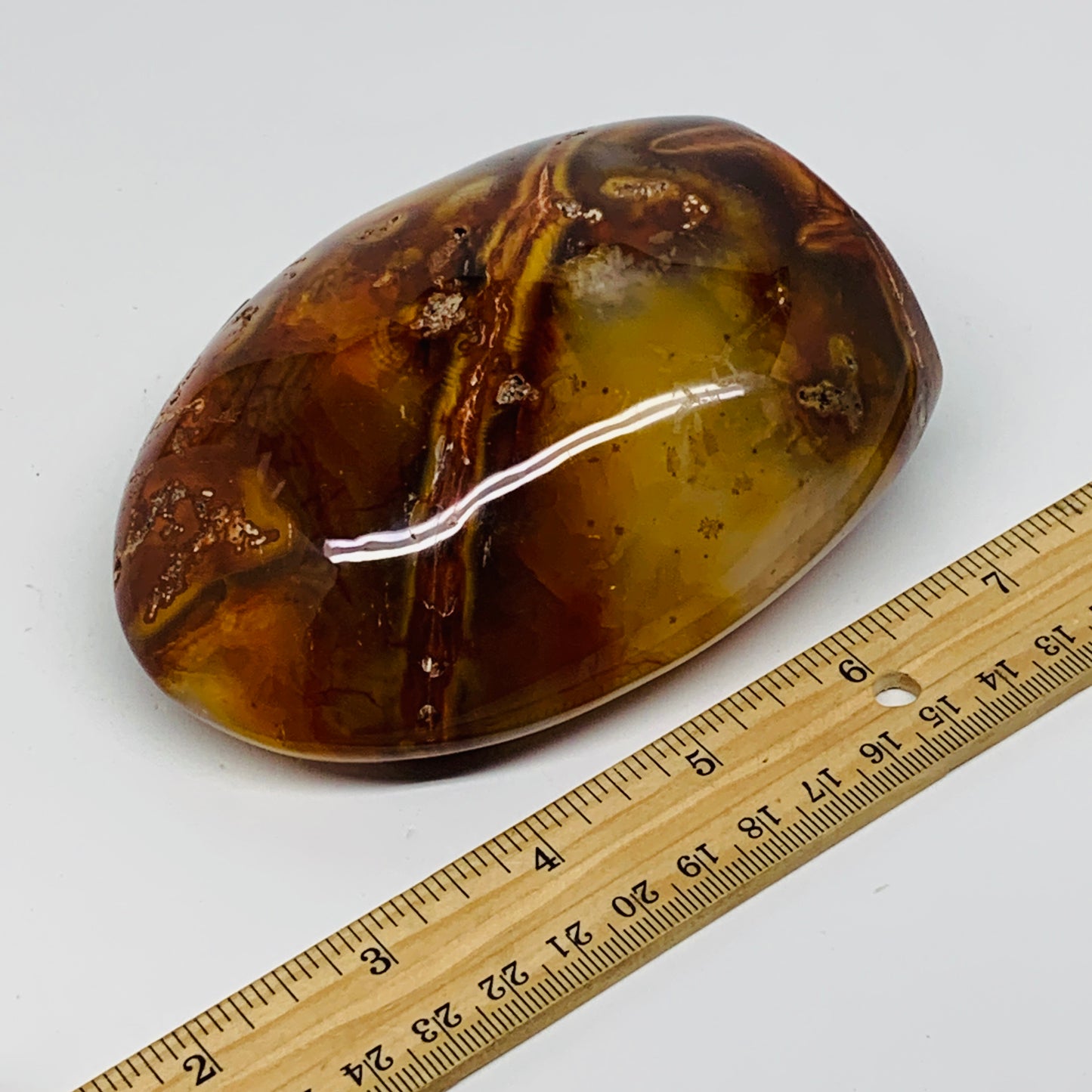 1.46 lbs, 4.5"x3.5"x1.6"Natural Red Carnelian Freeform Polished Gemstone, B37376