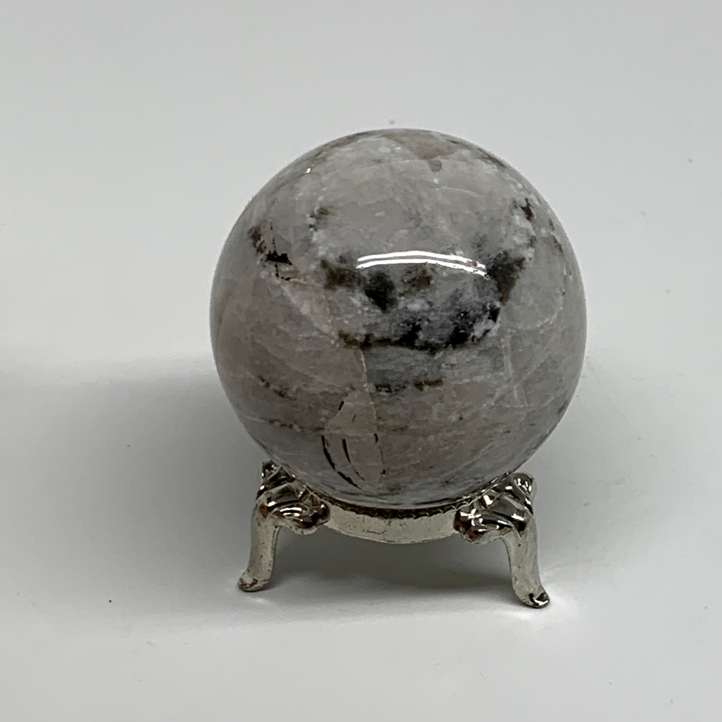 158.2g, 1.9"(48mm), Natural Rainbow Moonstone Sphere Ball Gemstone, B34369