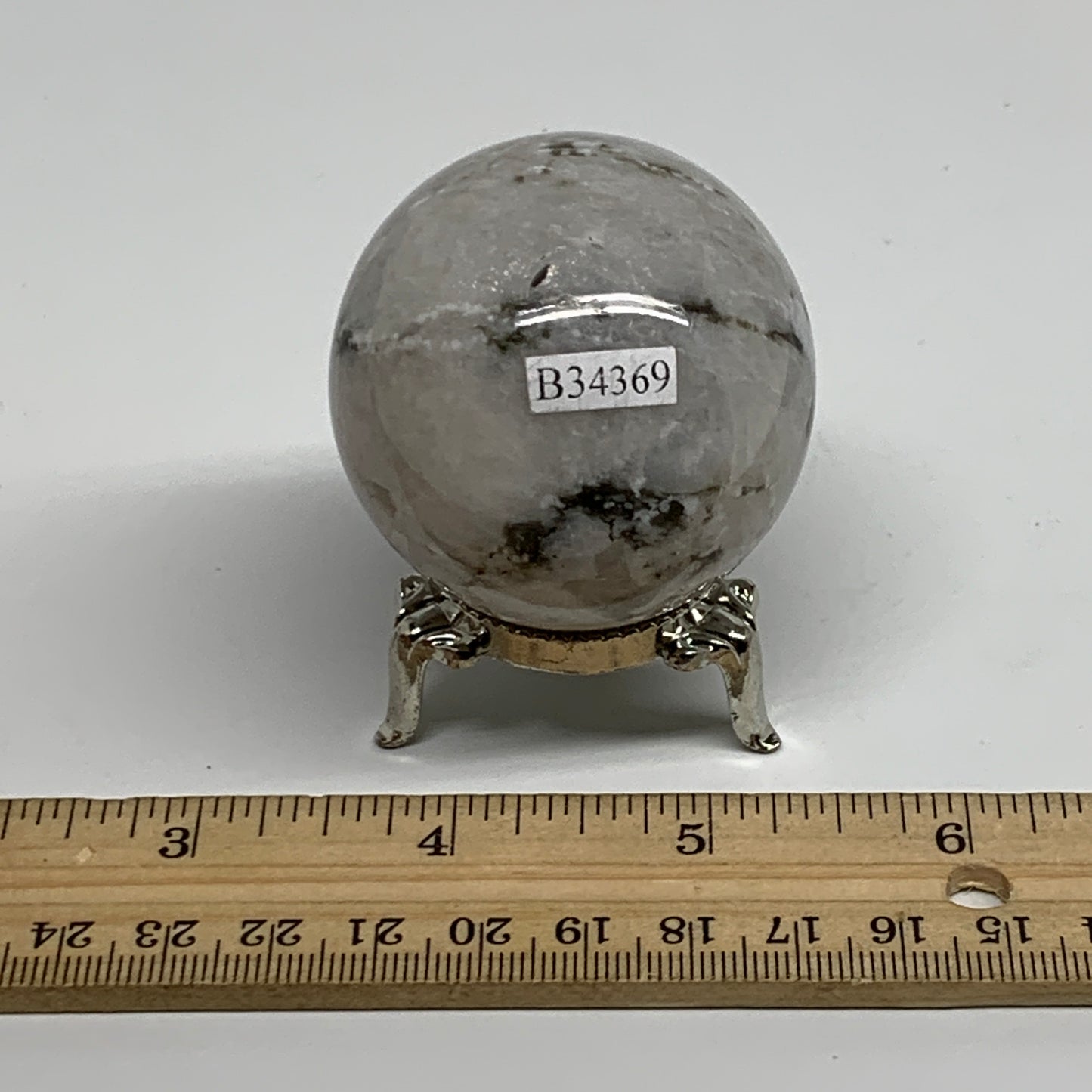 158.2g, 1.9"(48mm), Natural Rainbow Moonstone Sphere Ball Gemstone, B34369