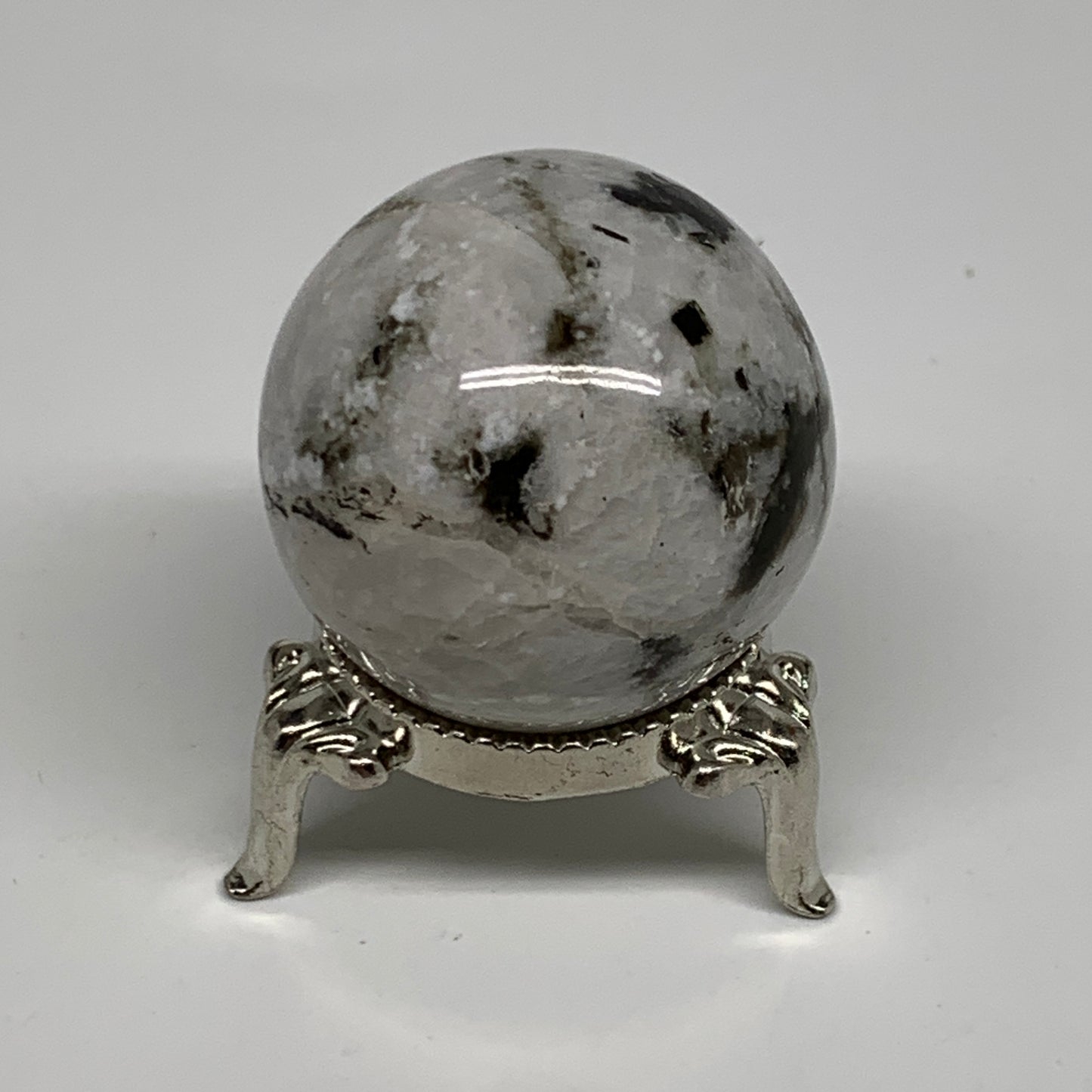 73.2g, 1.5"(38mm), Natural Rainbow Moonstone Sphere Ball Gemstone, B35156