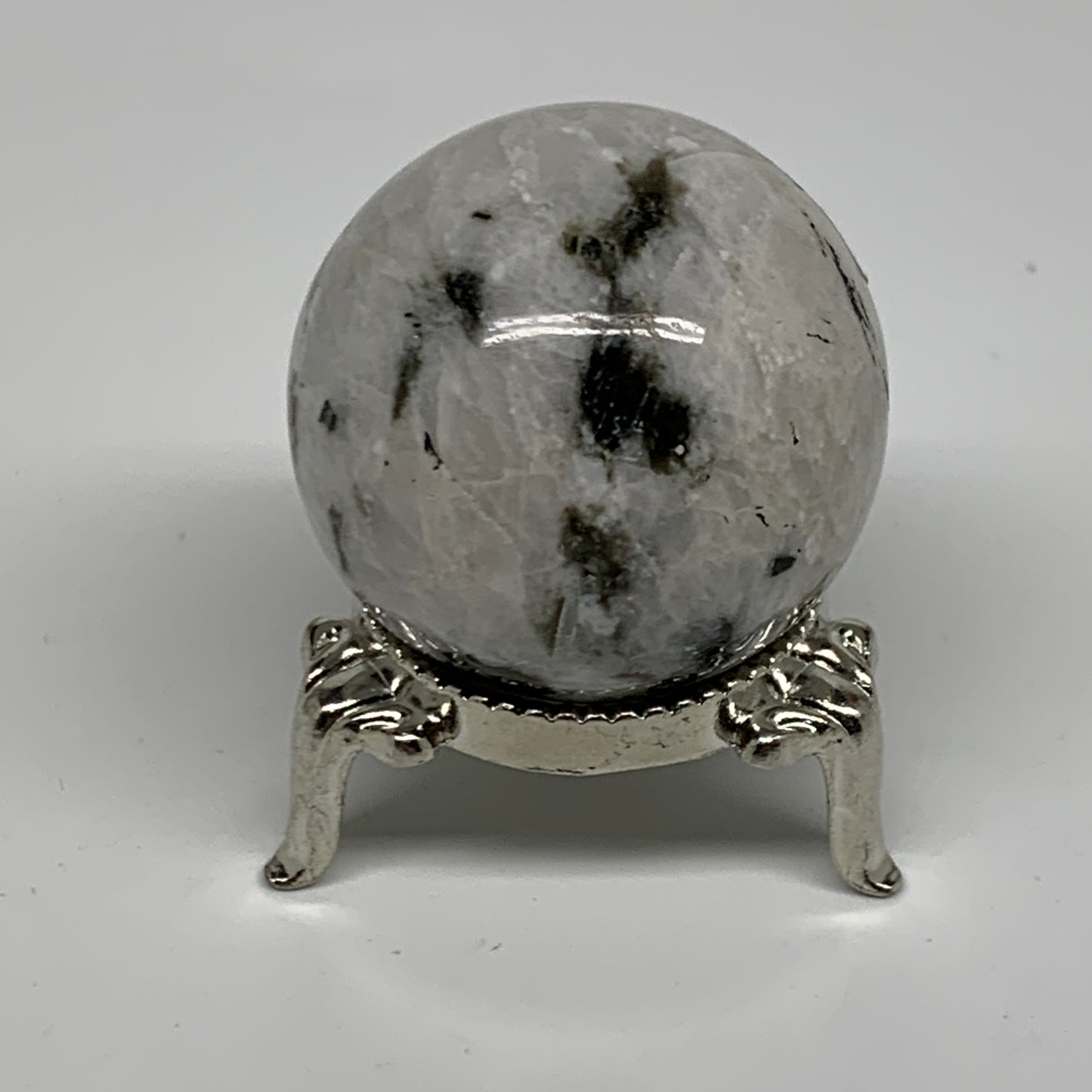 73.2g, 1.5"(38mm), Natural Rainbow Moonstone Sphere Ball Gemstone, B35156