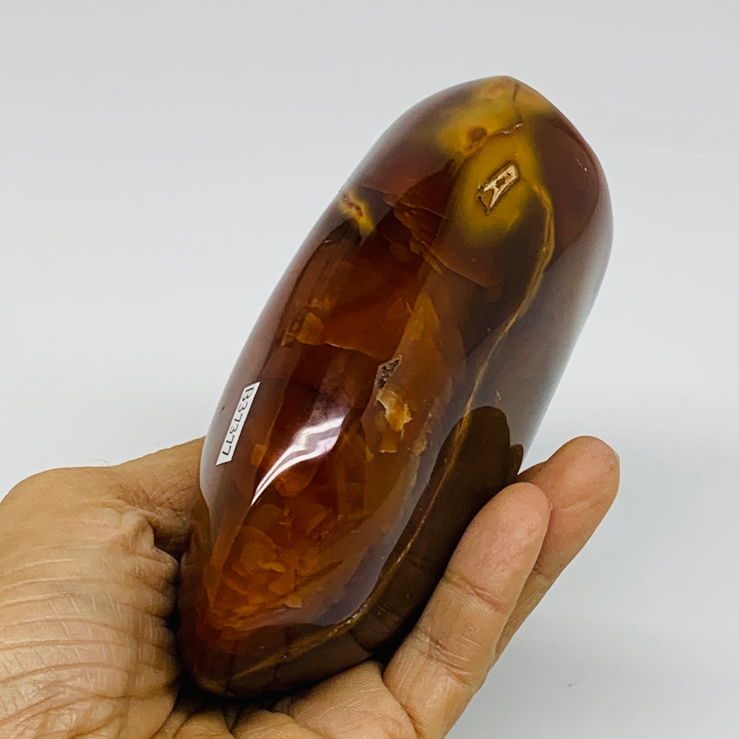 1.5 lbs, 4.9"x3"x1.9"Natural Red Carnelian Freeform Polished Gemstone, B37377