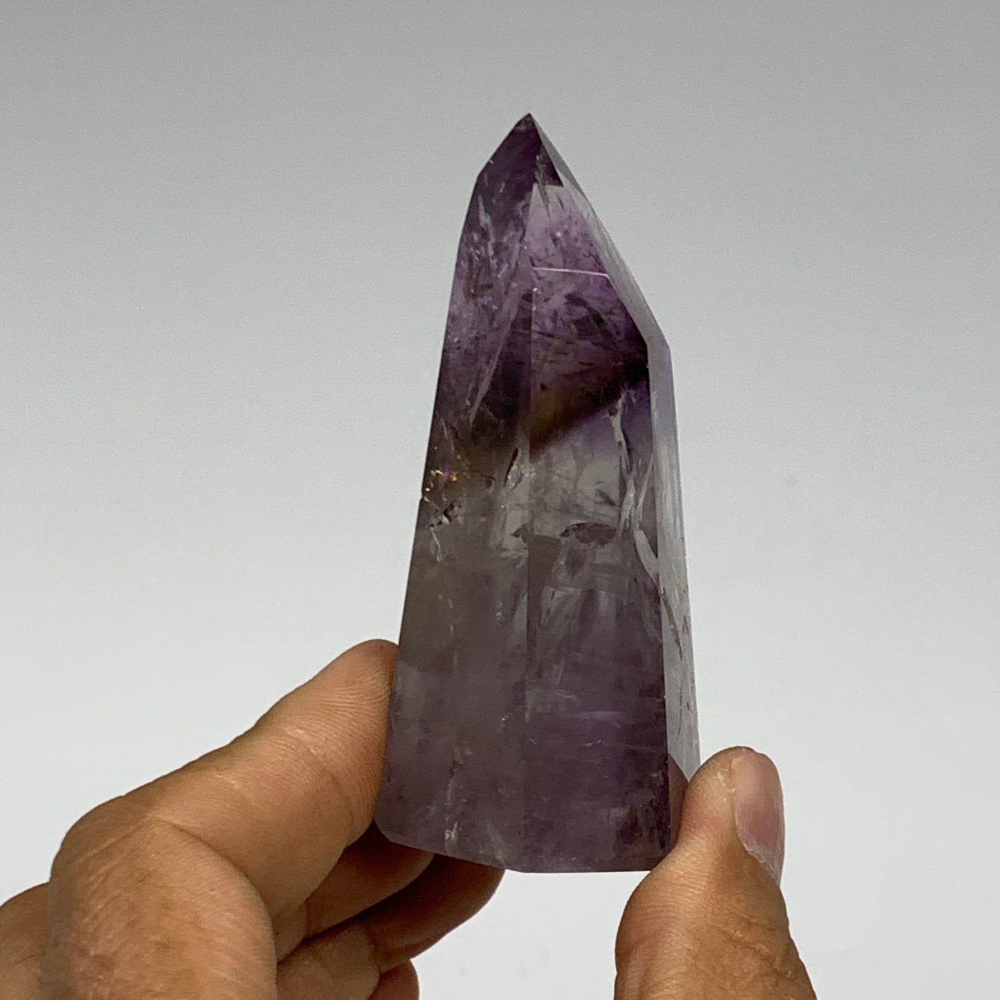 98.7g, 2.9"x1.4"x1.2", Natural Amethyst Tower Point Obelisk @Brazil, B32348