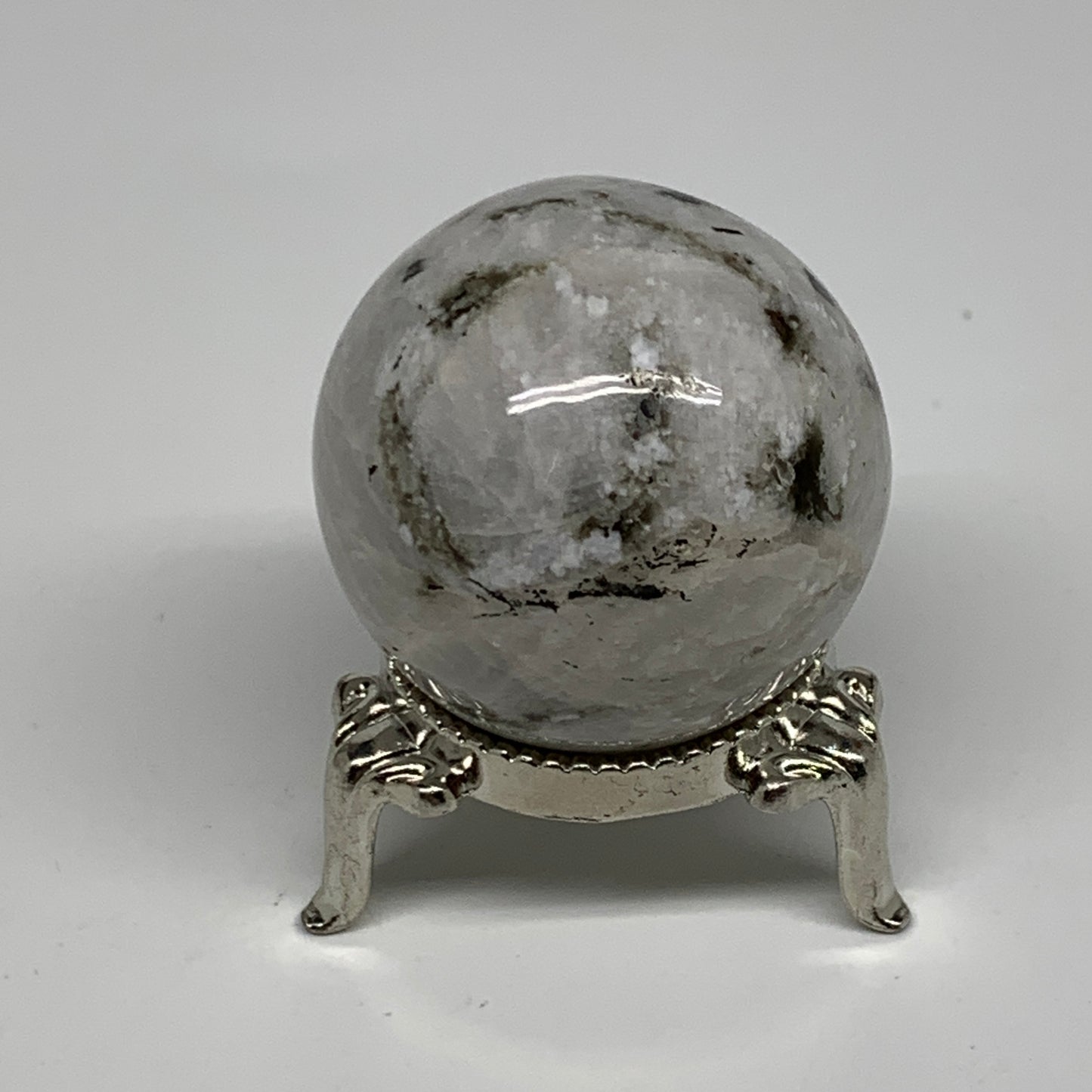 73.2g, 1.5"(38mm), Natural Rainbow Moonstone Sphere Ball Gemstone, B35156