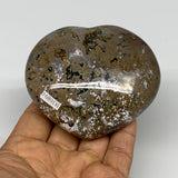 0.65 lbs, 2.9"x3.2"x1.4" Ocean Jasper Heart Polished Healing Crystal, B30894