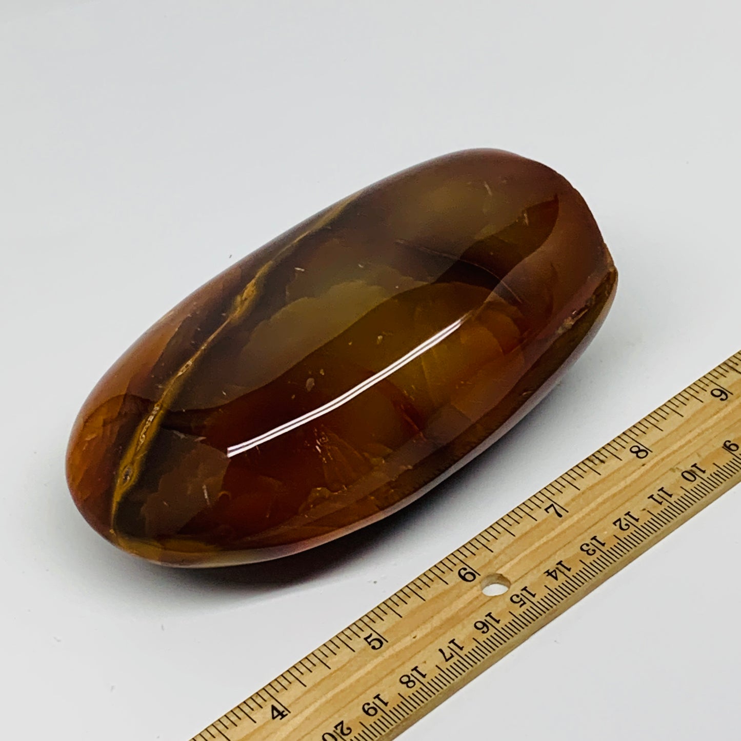 1.5 lbs, 4.9"x3"x1.9"Natural Red Carnelian Freeform Polished Gemstone, B37377