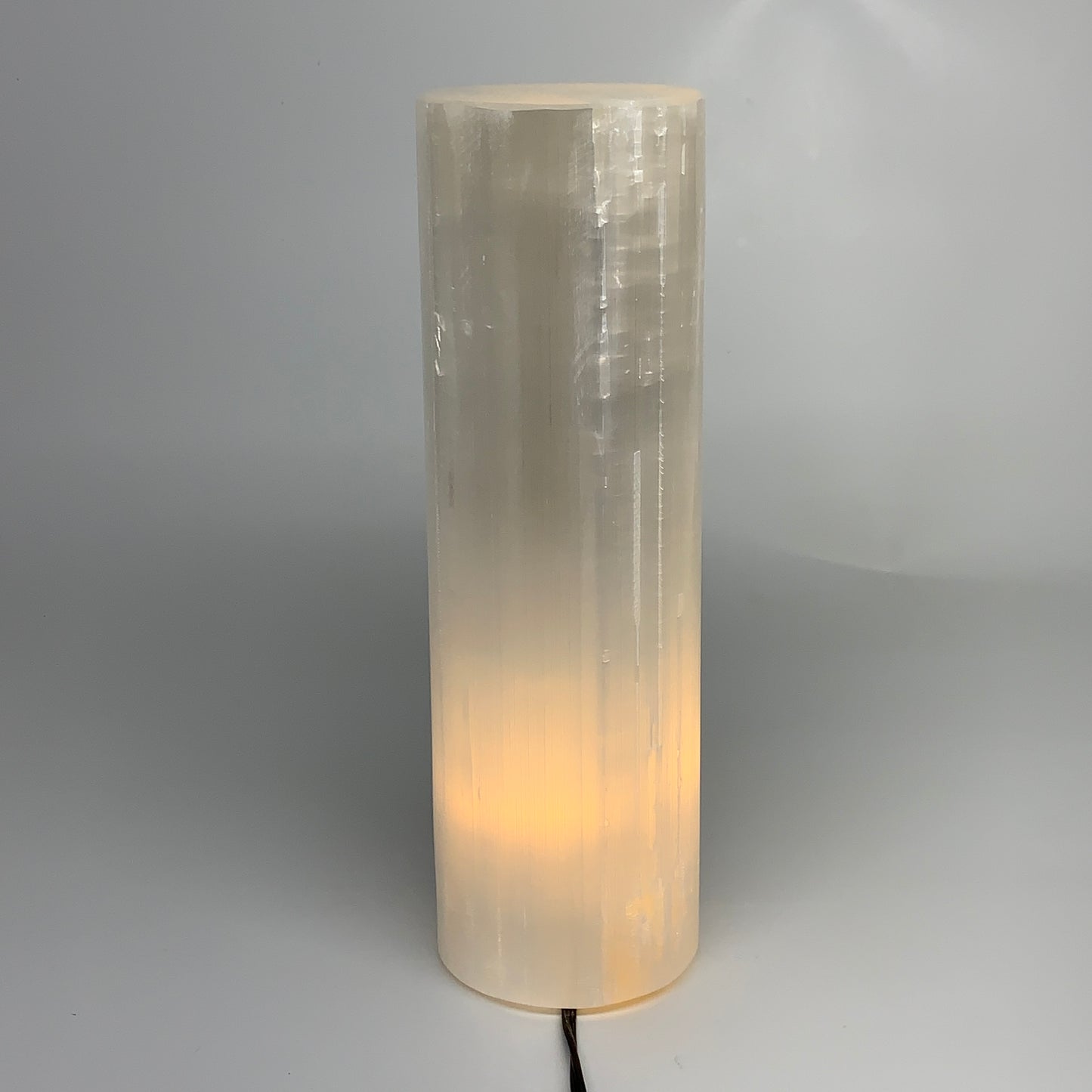 8.1 lbs, 11"x3.5" Cylinder Selenite (Satin Spar) Lamp Tower W/Chord, B35822