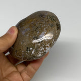 0.65 lbs, 2.9"x3.2"x1.4" Ocean Jasper Heart Polished Healing Crystal, B30894