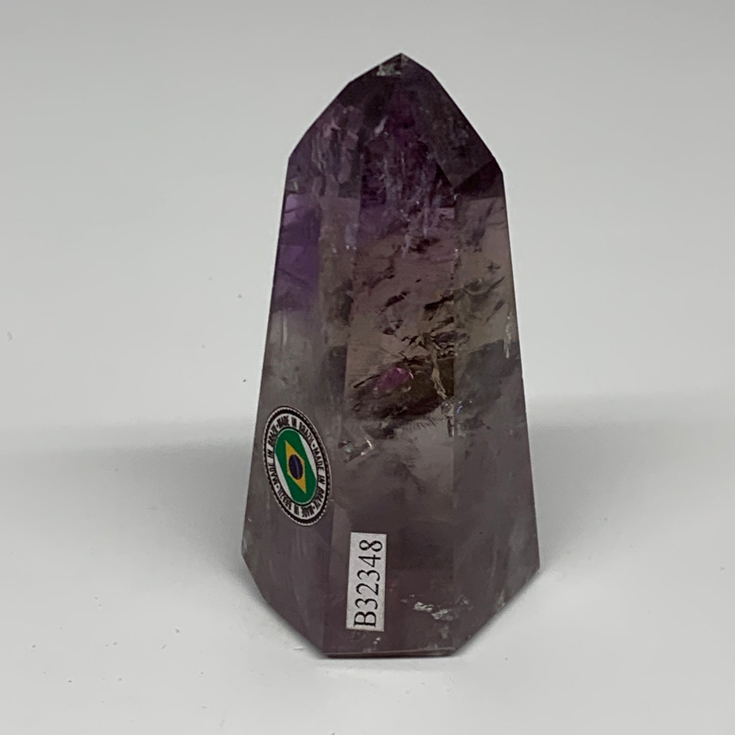 98.7g, 2.9"x1.4"x1.2", Natural Amethyst Tower Point Obelisk @Brazil, B32348