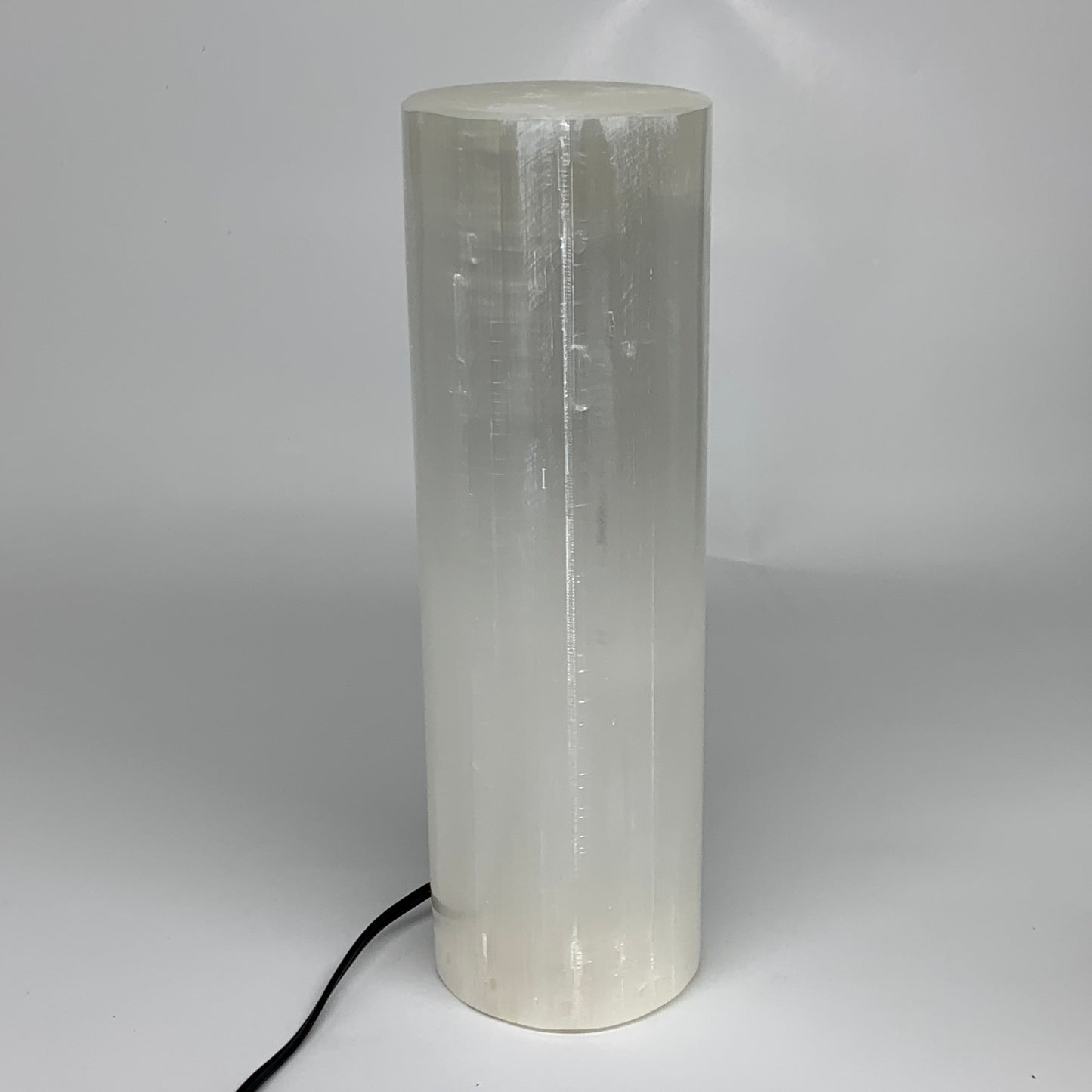 8.1 lbs, 11"x3.5" Cylinder Selenite (Satin Spar) Lamp Tower W/Chord, B35822
