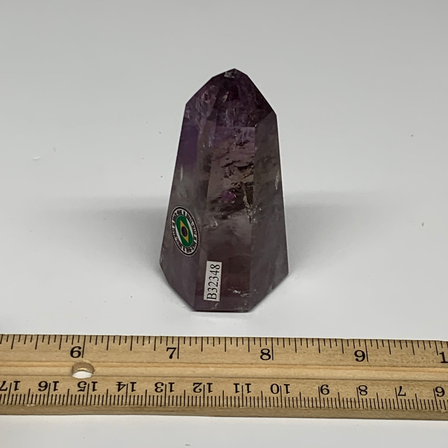 98.7g, 2.9"x1.4"x1.2", Natural Amethyst Tower Point Obelisk @Brazil, B32348