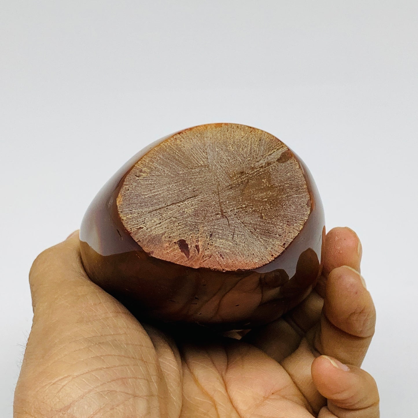 1.7 lbs, 5.2"x2.8"x2.1"Natural Red Carnelian Freeform Polished Gemstone, B37378