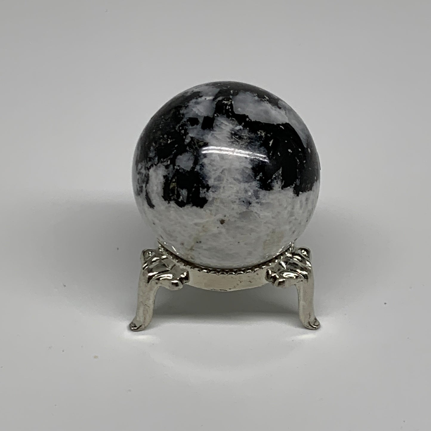 93.2g, 1.6"(40mm), Natural Rainbow Moonstone Sphere Ball Gemstone, B35157