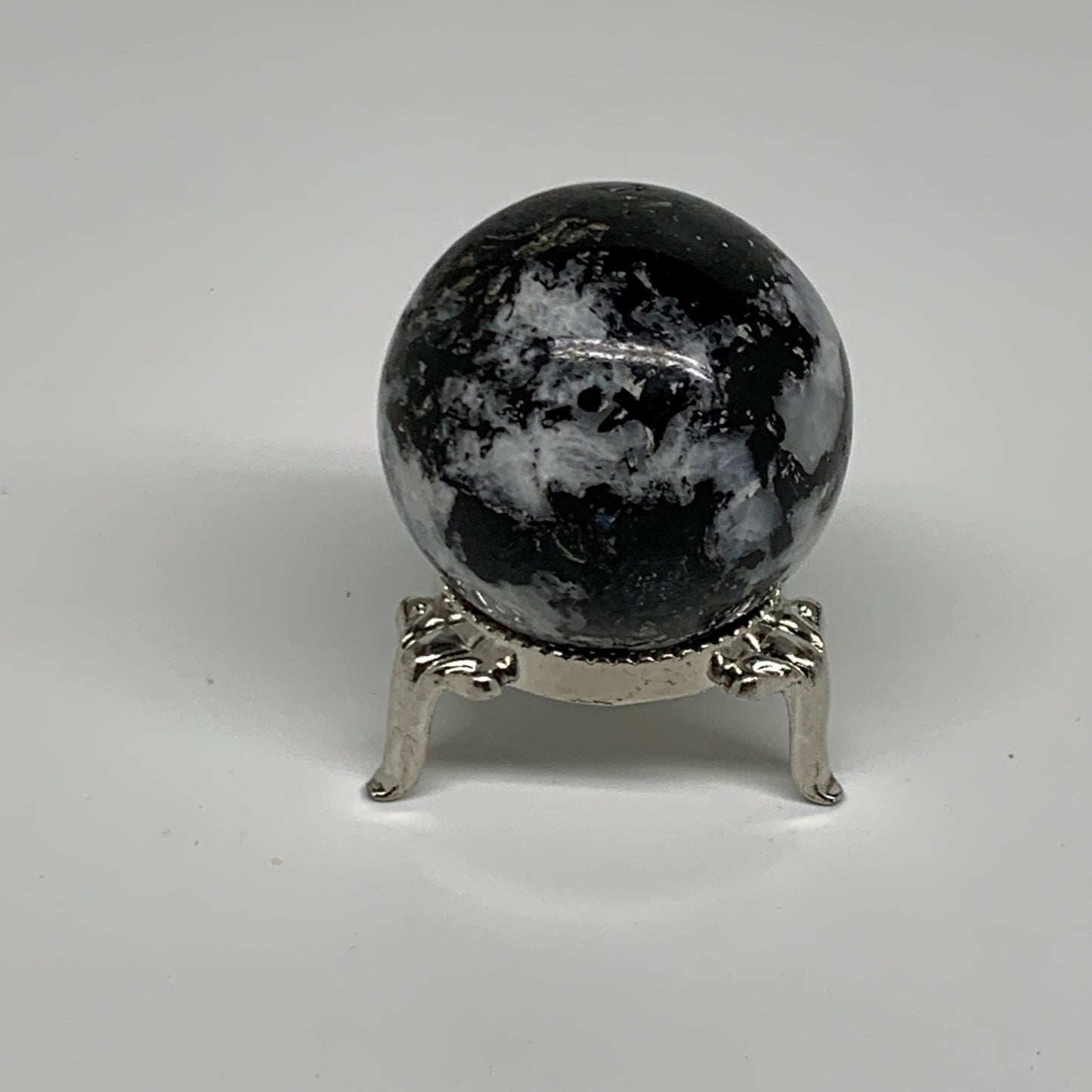 93.2g, 1.6"(40mm), Natural Rainbow Moonstone Sphere Ball Gemstone, B35157