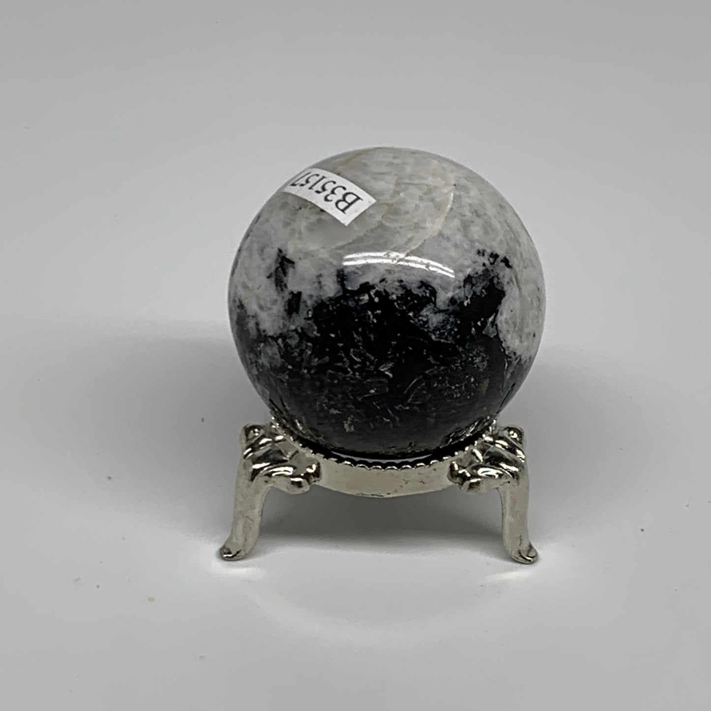 93.2g, 1.6"(40mm), Natural Rainbow Moonstone Sphere Ball Gemstone, B35157