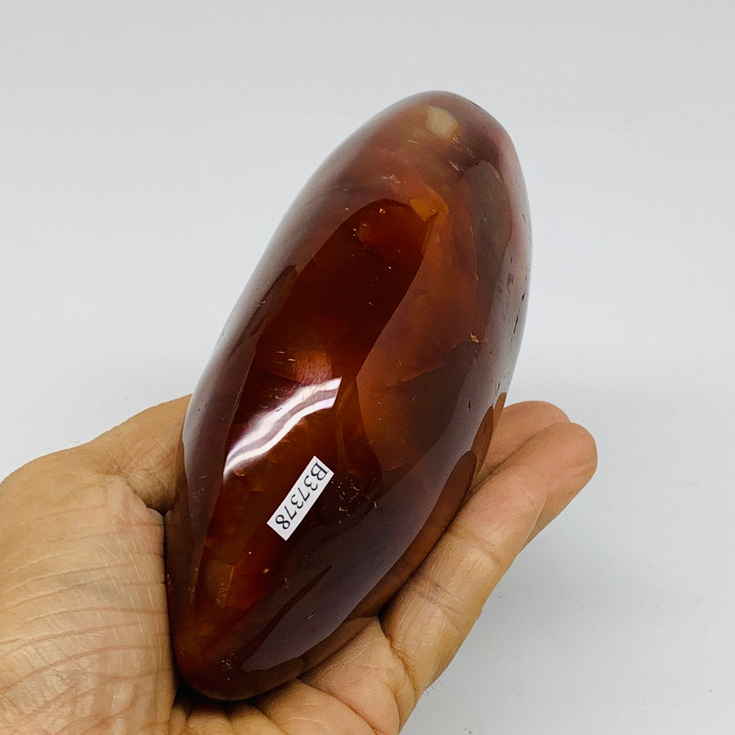 1.7 lbs, 5.2"x2.8"x2.1"Natural Red Carnelian Freeform Polished Gemstone, B37378