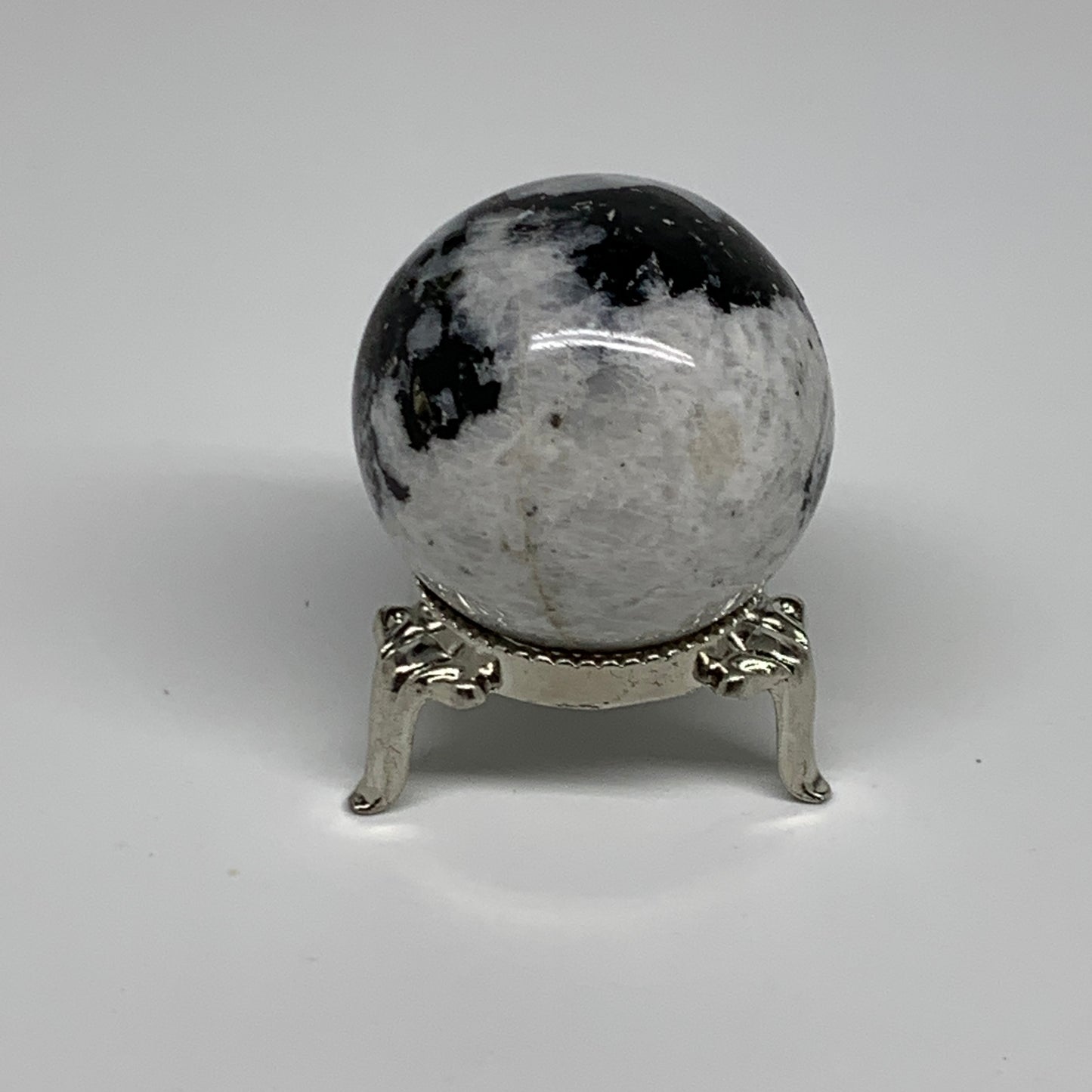 93.2g, 1.6"(40mm), Natural Rainbow Moonstone Sphere Ball Gemstone, B35157