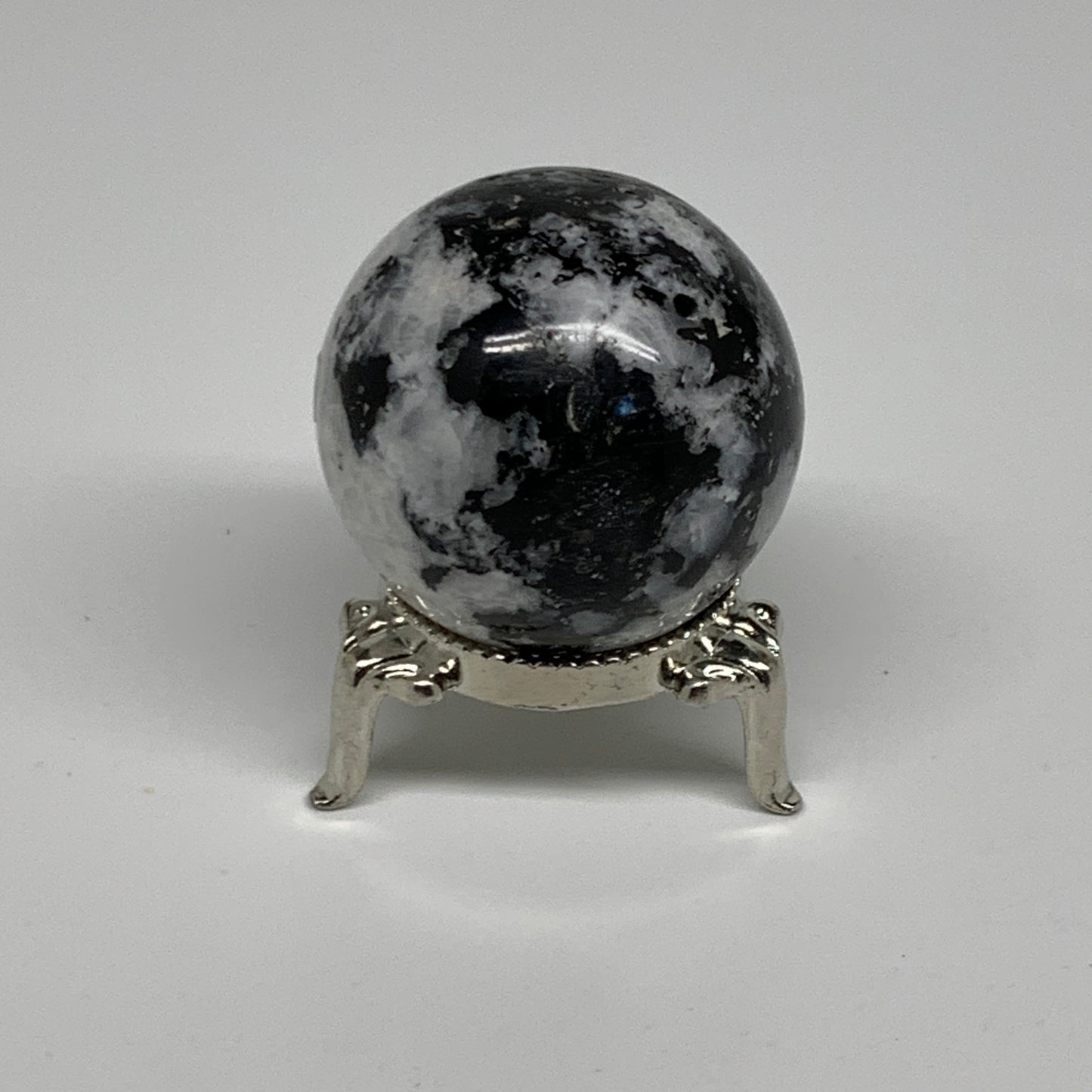 93.2g, 1.6"(40mm), Natural Rainbow Moonstone Sphere Ball Gemstone, B35157