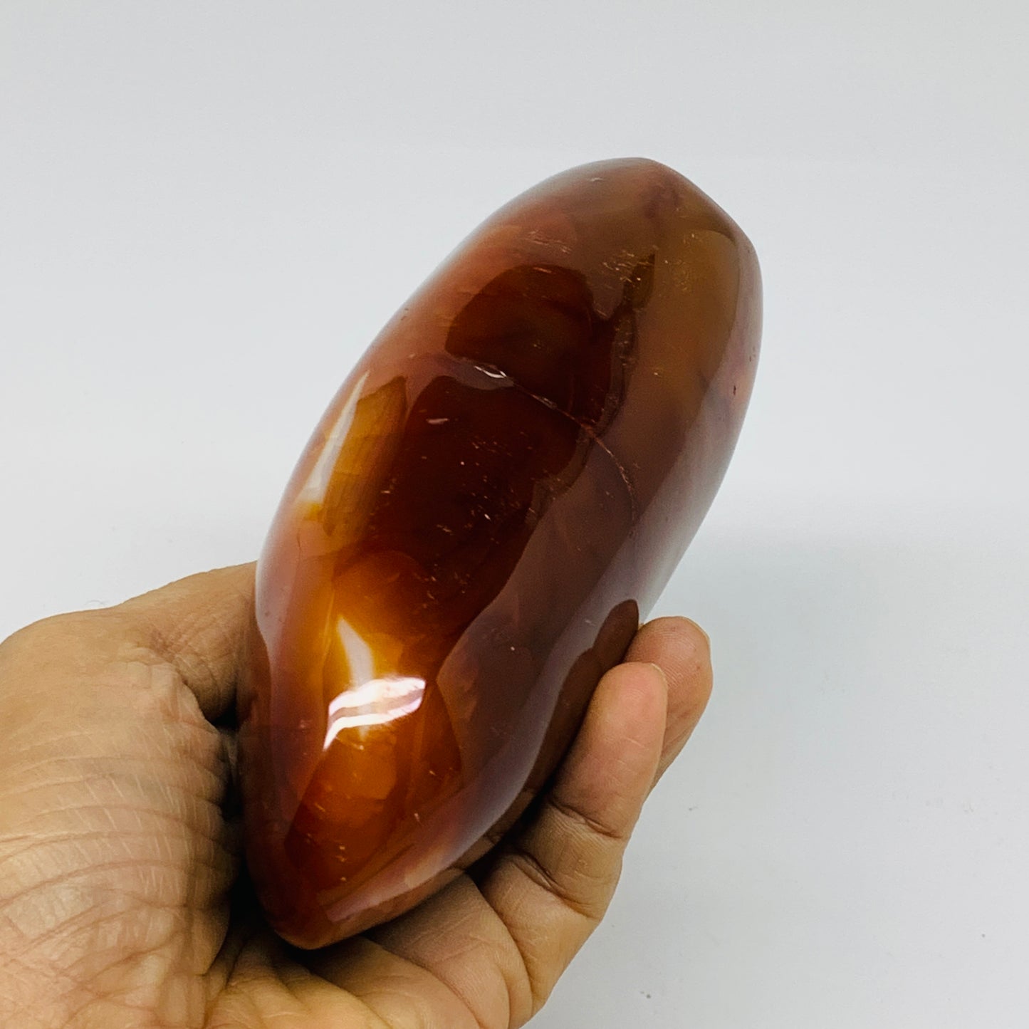 1.7 lbs, 5.2"x2.8"x2.1"Natural Red Carnelian Freeform Polished Gemstone, B37378