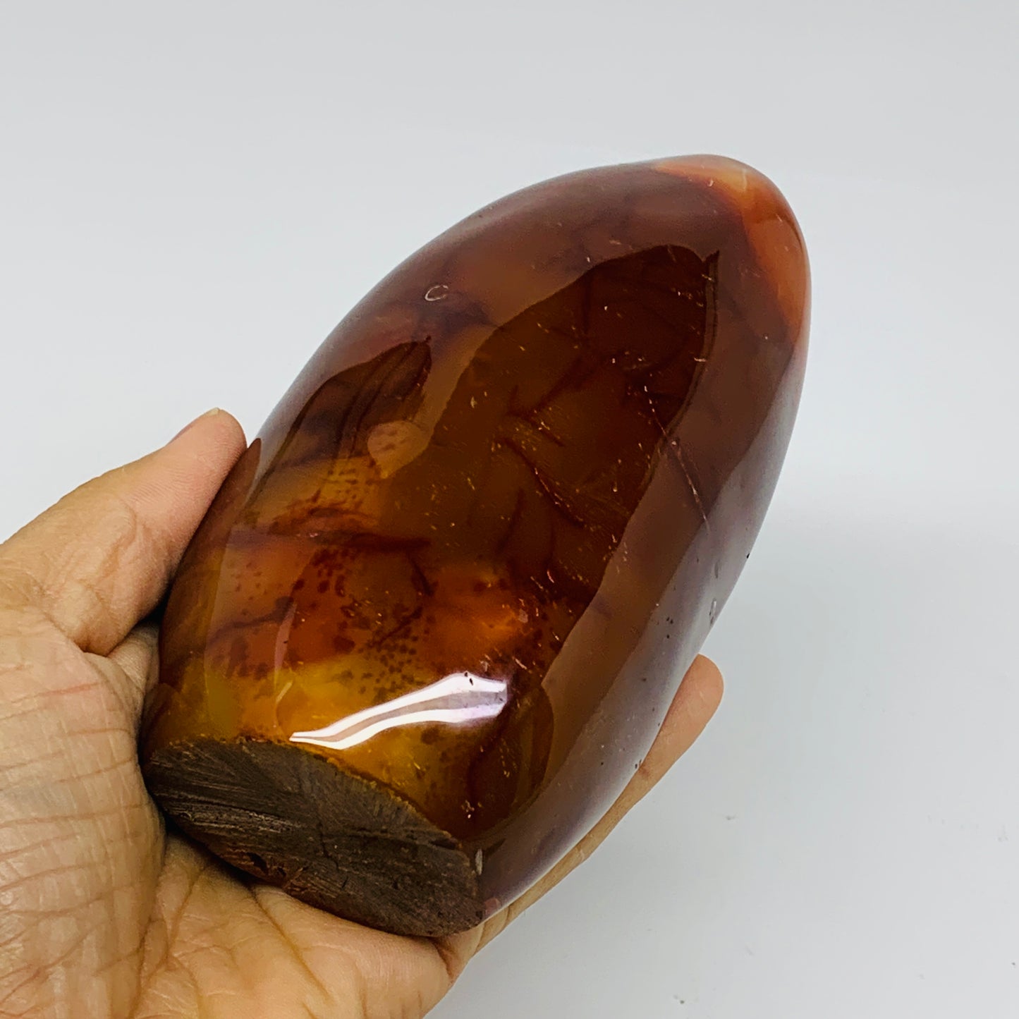 1.7 lbs, 5.2"x2.8"x2.1"Natural Red Carnelian Freeform Polished Gemstone, B37378