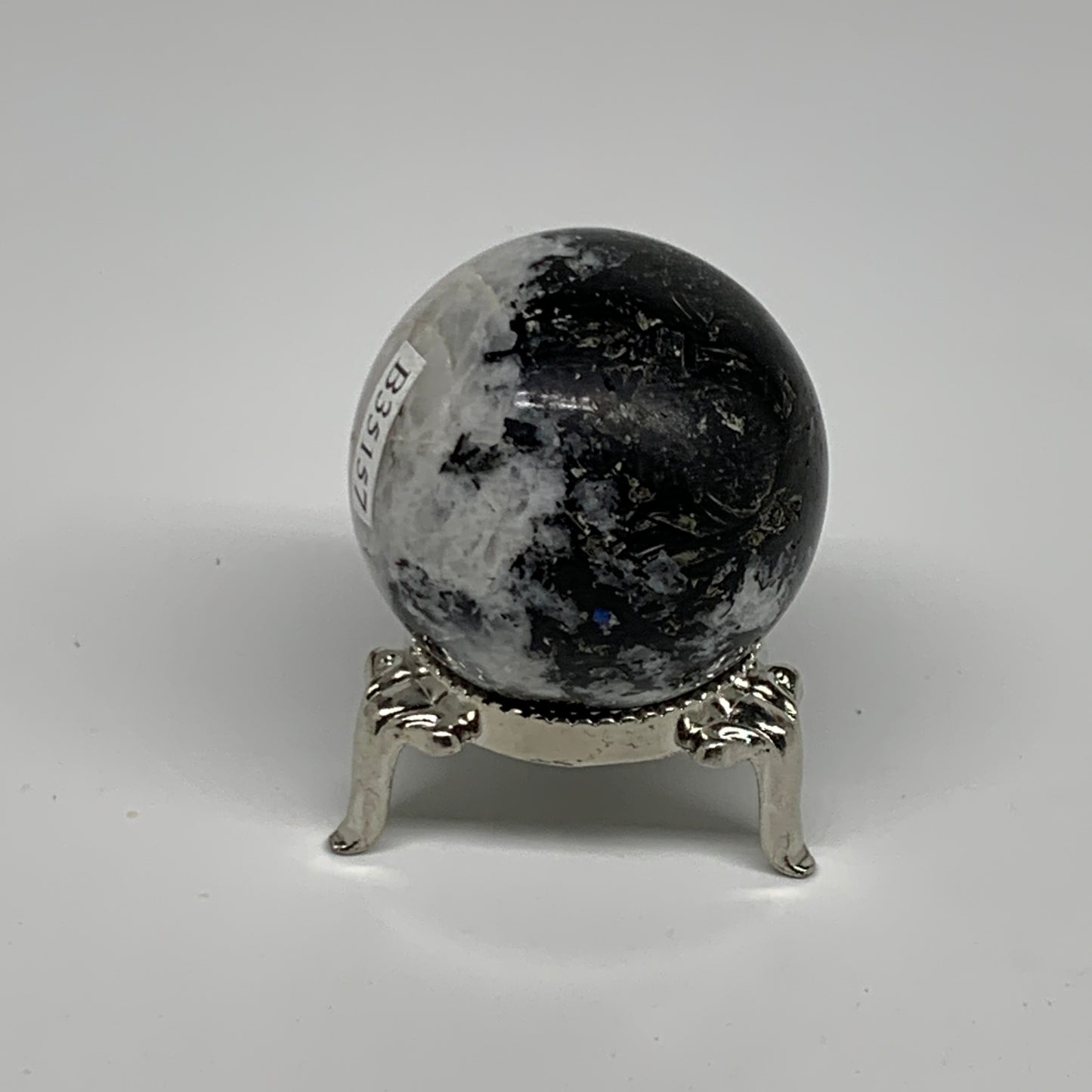 93.2g, 1.6"(40mm), Natural Rainbow Moonstone Sphere Ball Gemstone, B35157