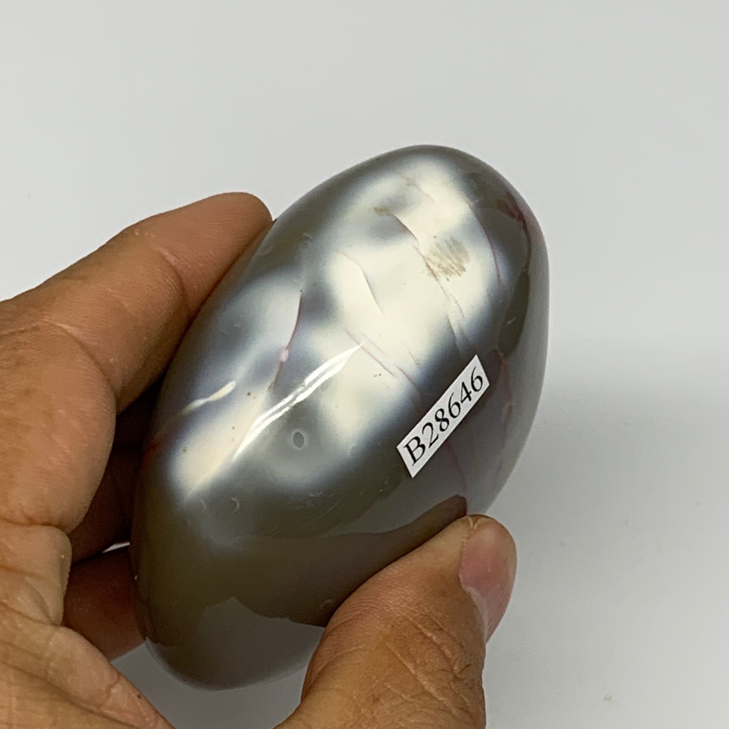 208.2g, 2.7"x2.5"x1.4" Orca Agate Palm-Stone Reiki Energy Crystal Reiki, B28646