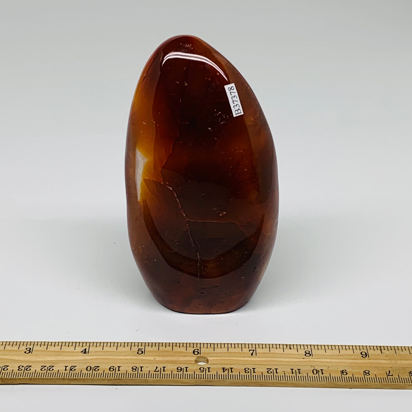 1.7 lbs, 5.2"x2.8"x2.1"Natural Red Carnelian Freeform Polished Gemstone, B37378