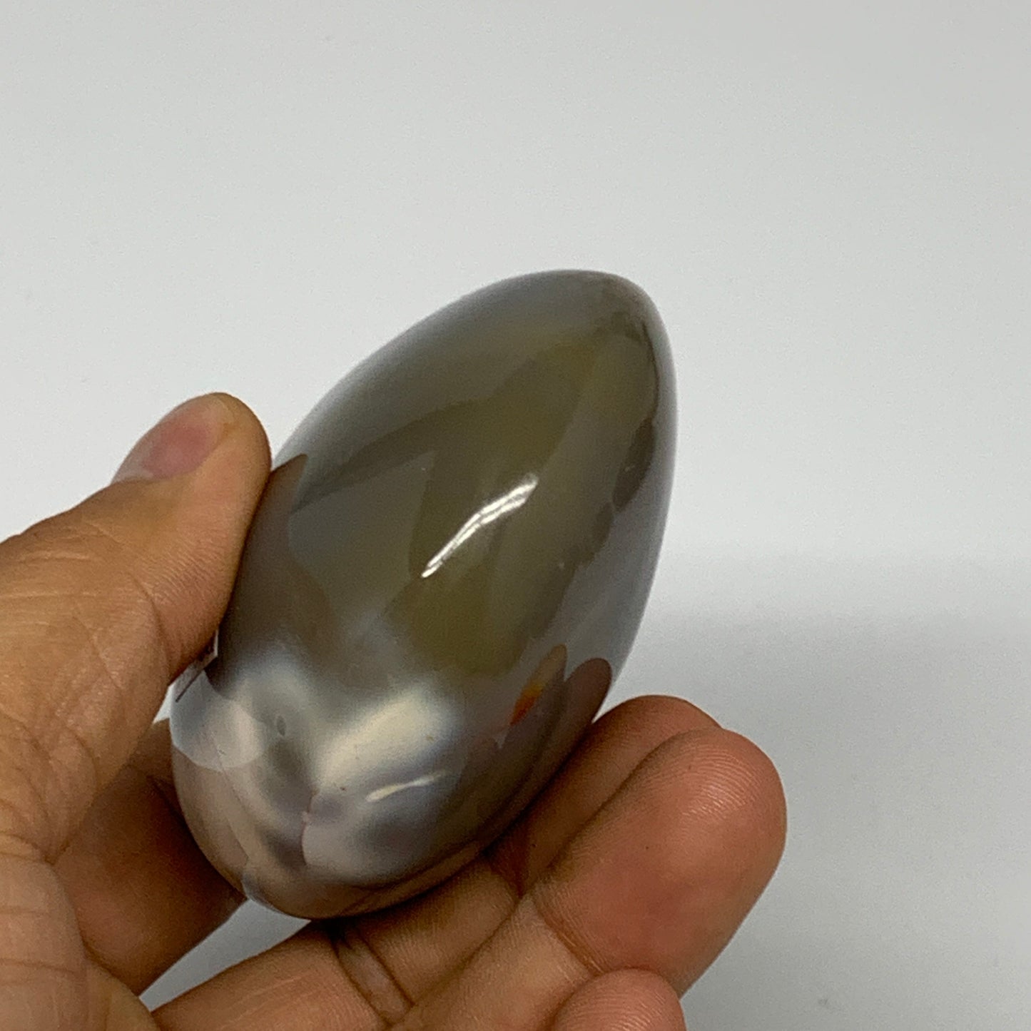 208.2g, 2.7"x2.5"x1.4" Orca Agate Palm-Stone Reiki Energy Crystal Reiki, B28646