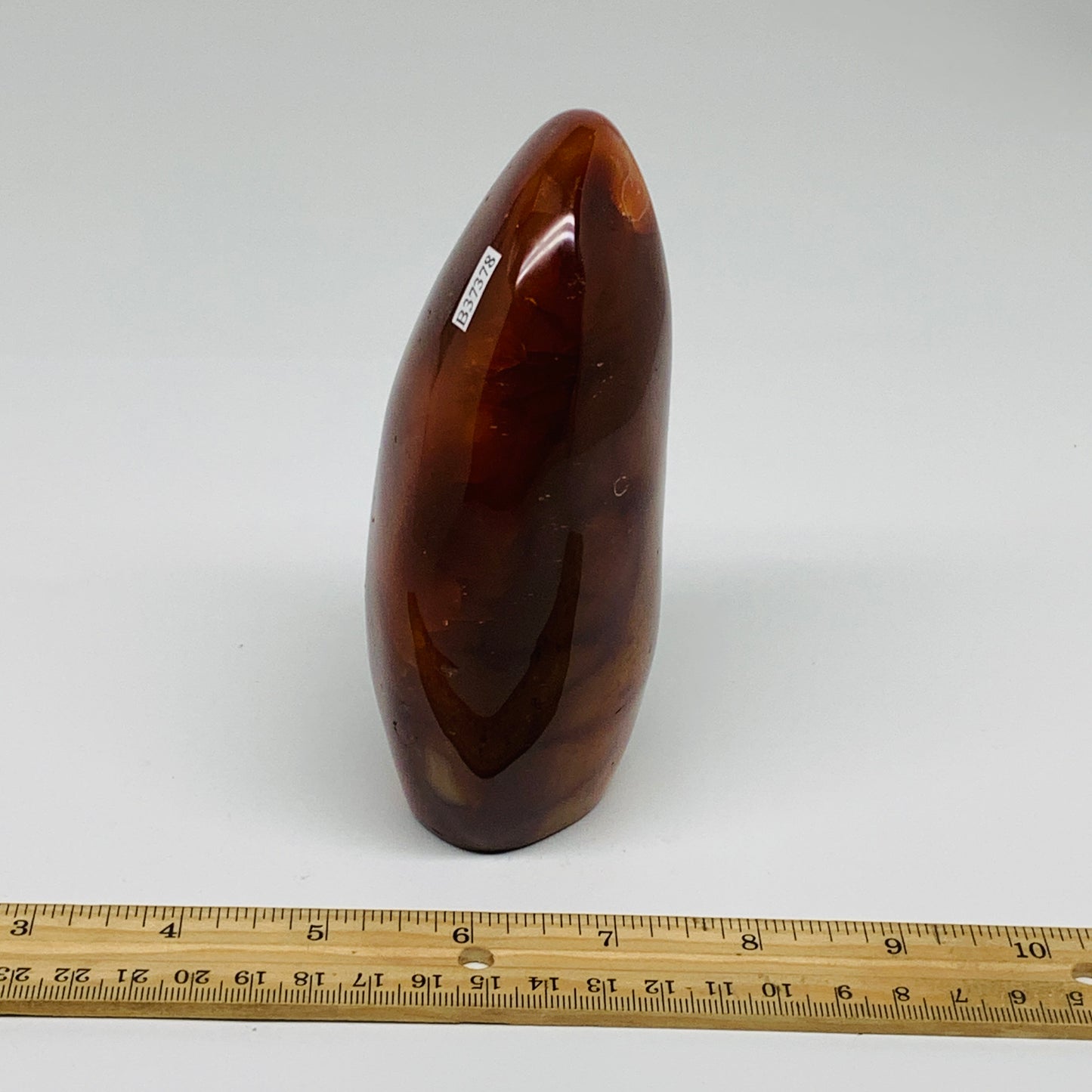 1.7 lbs, 5.2"x2.8"x2.1"Natural Red Carnelian Freeform Polished Gemstone, B37378