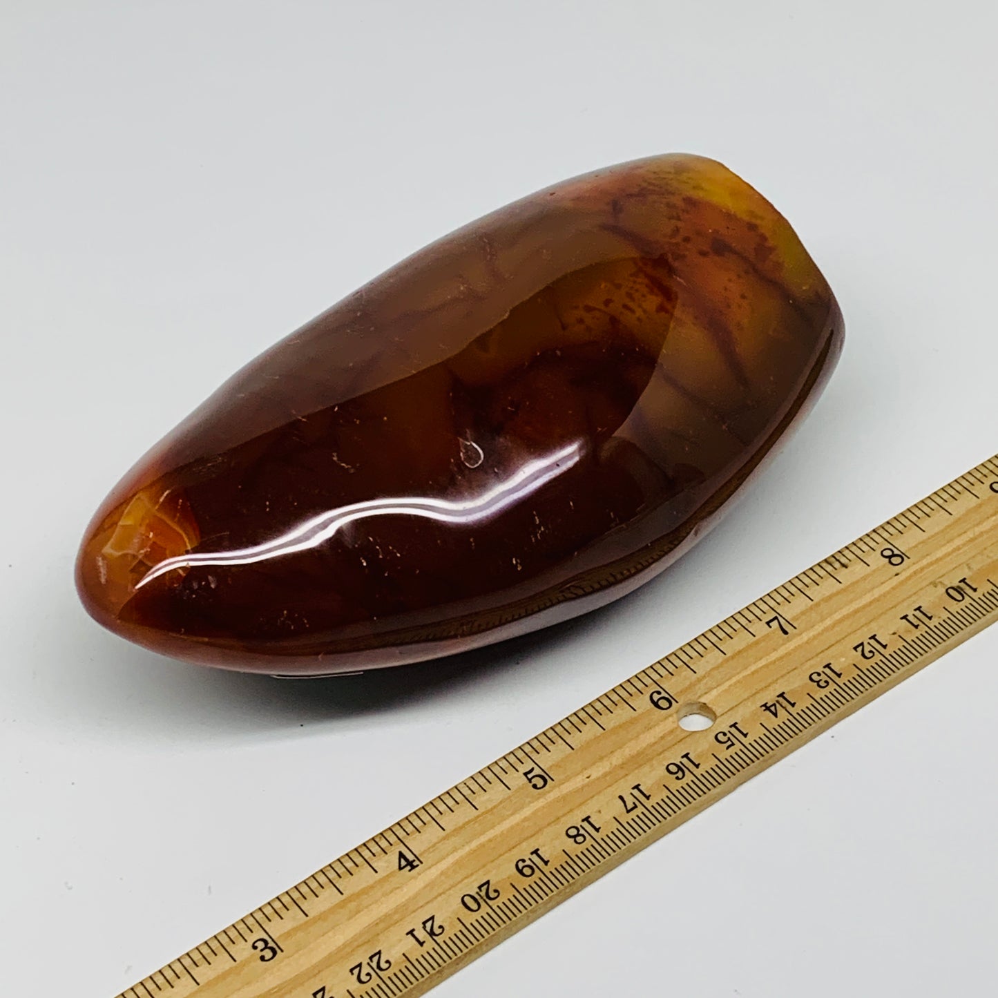 1.7 lbs, 5.2"x2.8"x2.1"Natural Red Carnelian Freeform Polished Gemstone, B37378