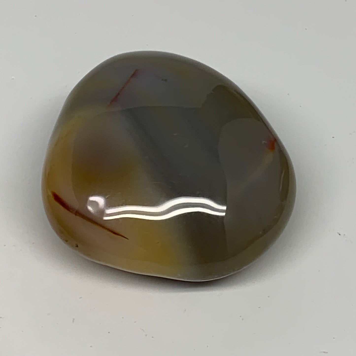 208.2g, 2.7"x2.5"x1.4" Orca Agate Palm-Stone Reiki Energy Crystal Reiki, B28646