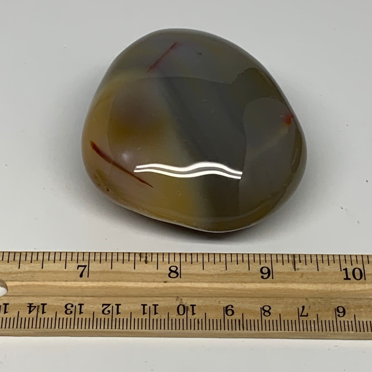 208.2g, 2.7"x2.5"x1.4" Orca Agate Palm-Stone Reiki Energy Crystal Reiki, B28646